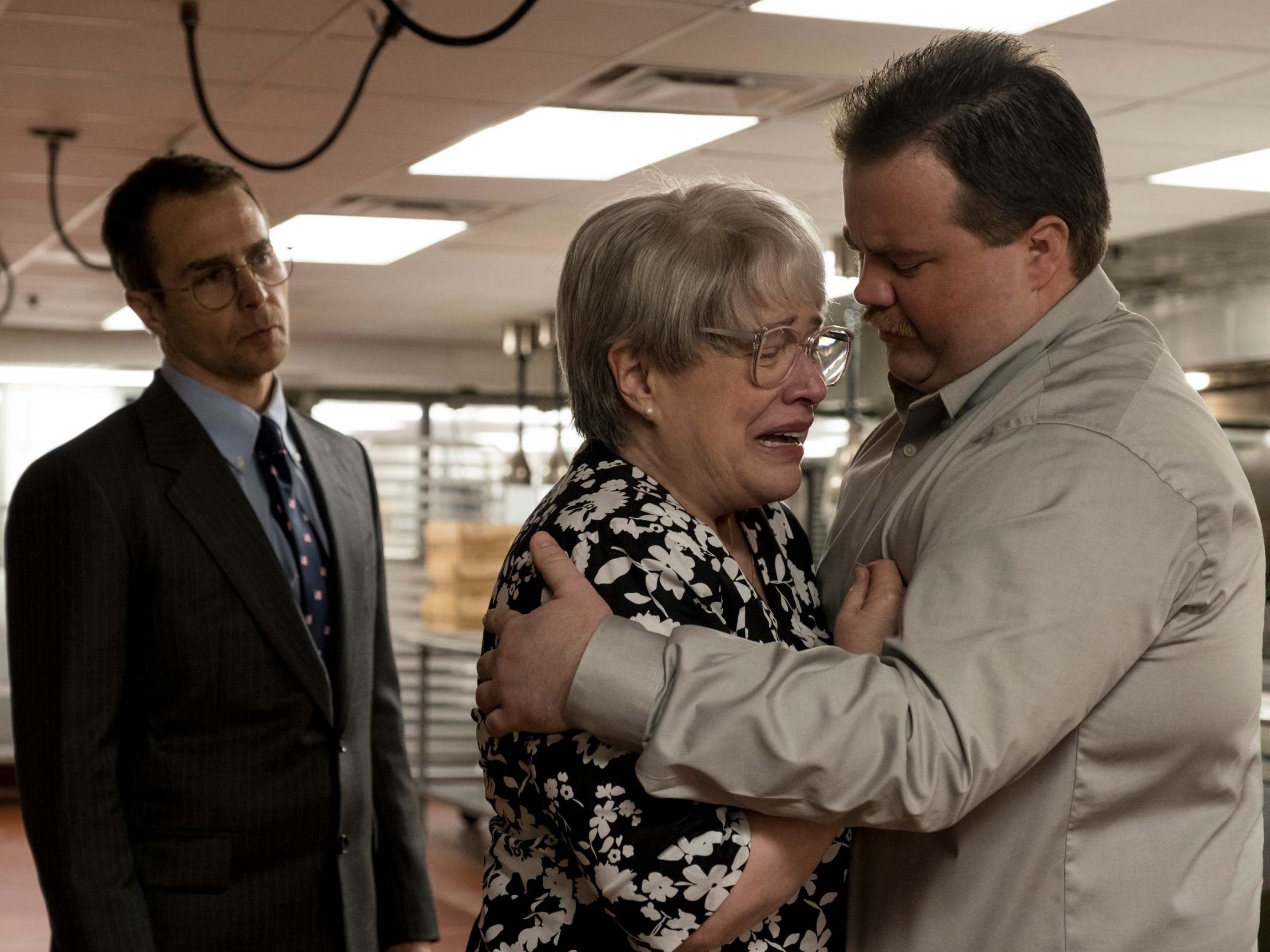 Sam Rockwell, Kathy Bates and Paul Walter Hauser in a scene from Eastwood’s latest film ‘Richard Jewell’