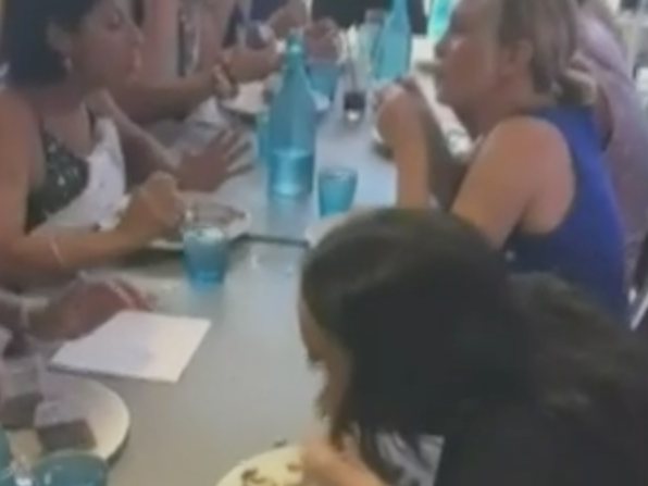 Contestants at the Australia Day celebrations at the Beach House Hotel in Hervey Bay, Queensland, where one participant choked to death