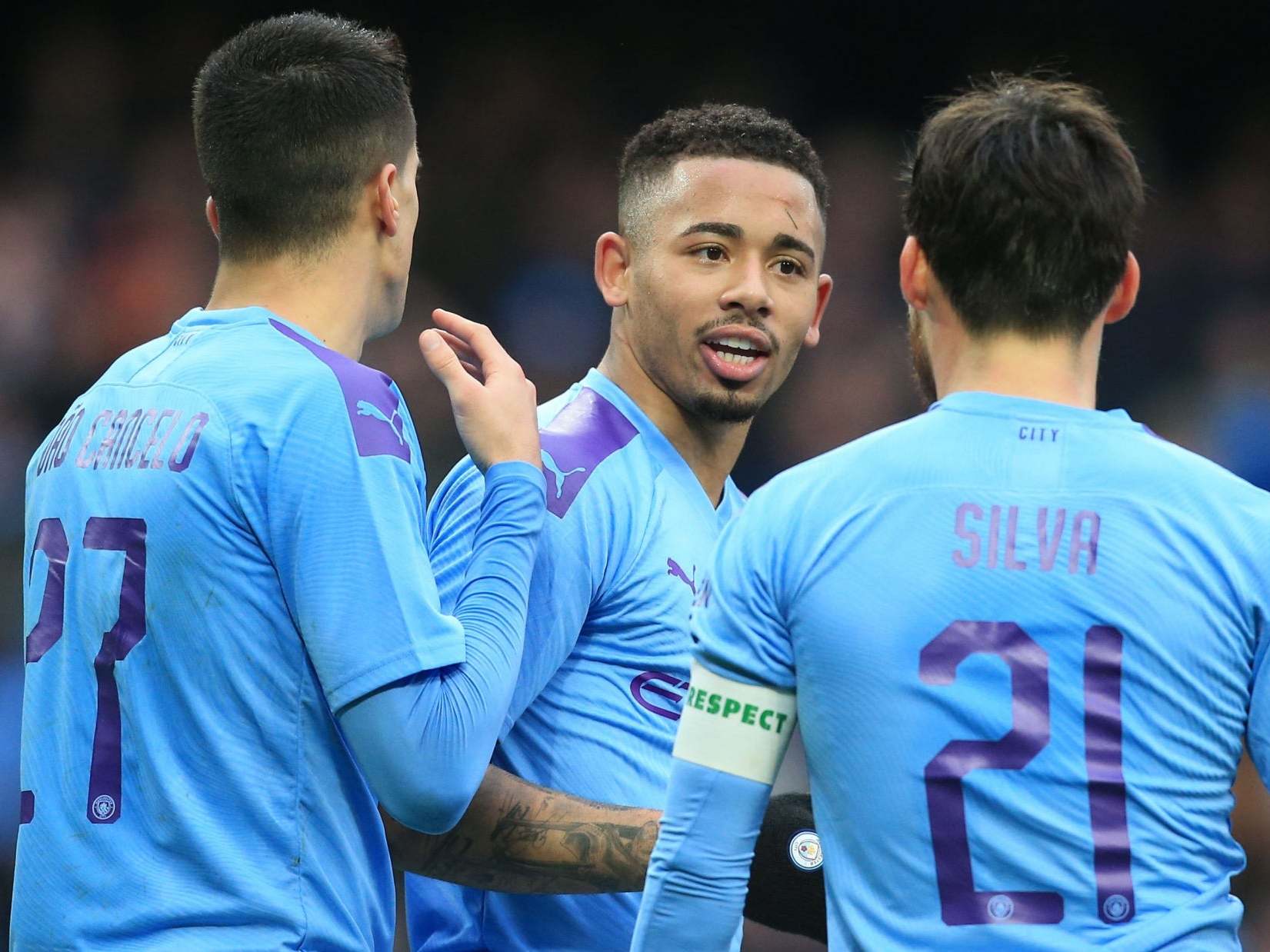 Gabriel Jesus celebrates against Fulham