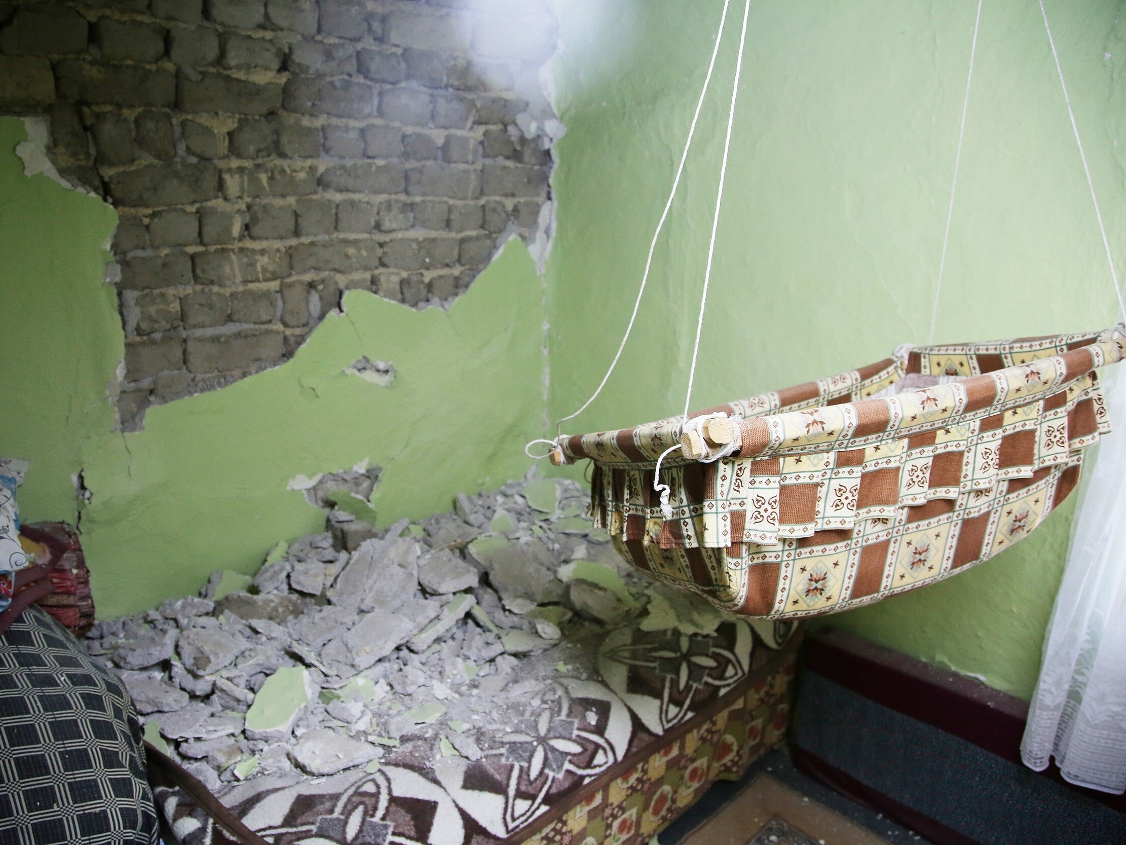 A damaged home in Turkey's western Manisa province after Tuesday's quake