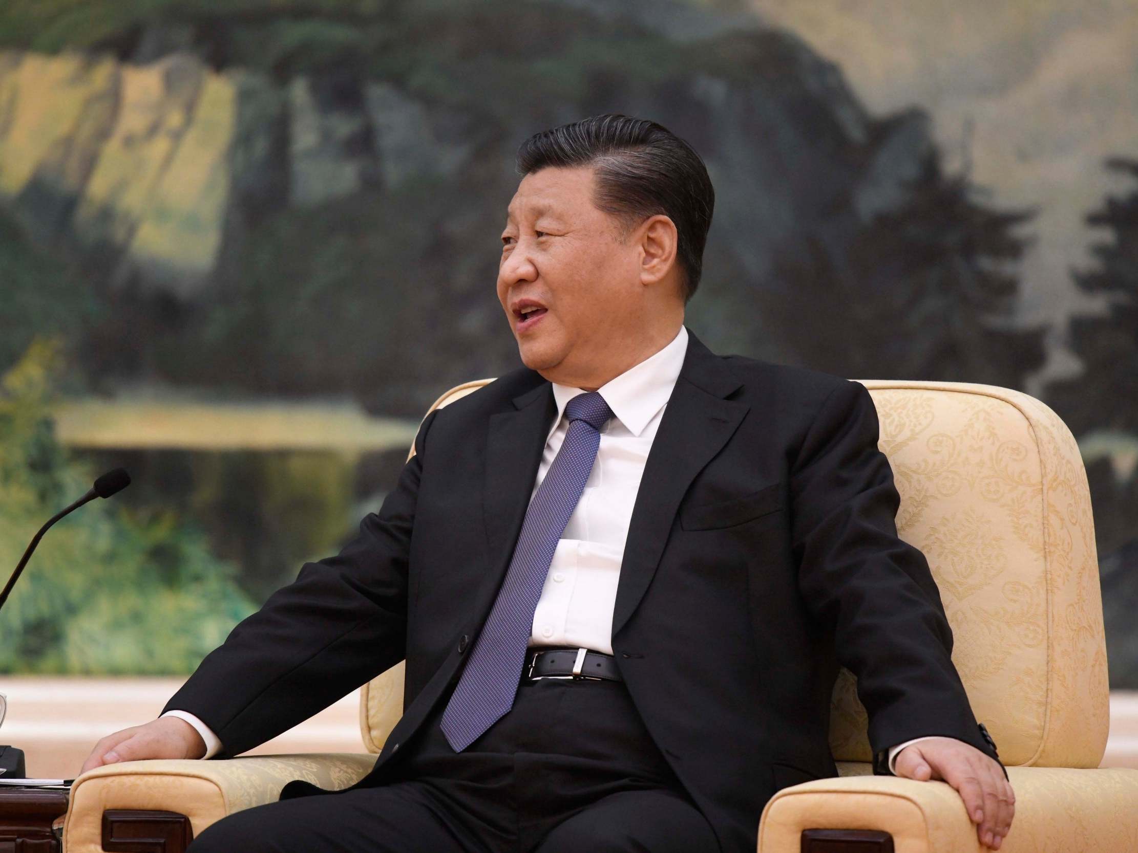 File: Chinese President Xi Jinping speaks during a meeting with Tedros Adhanom in January