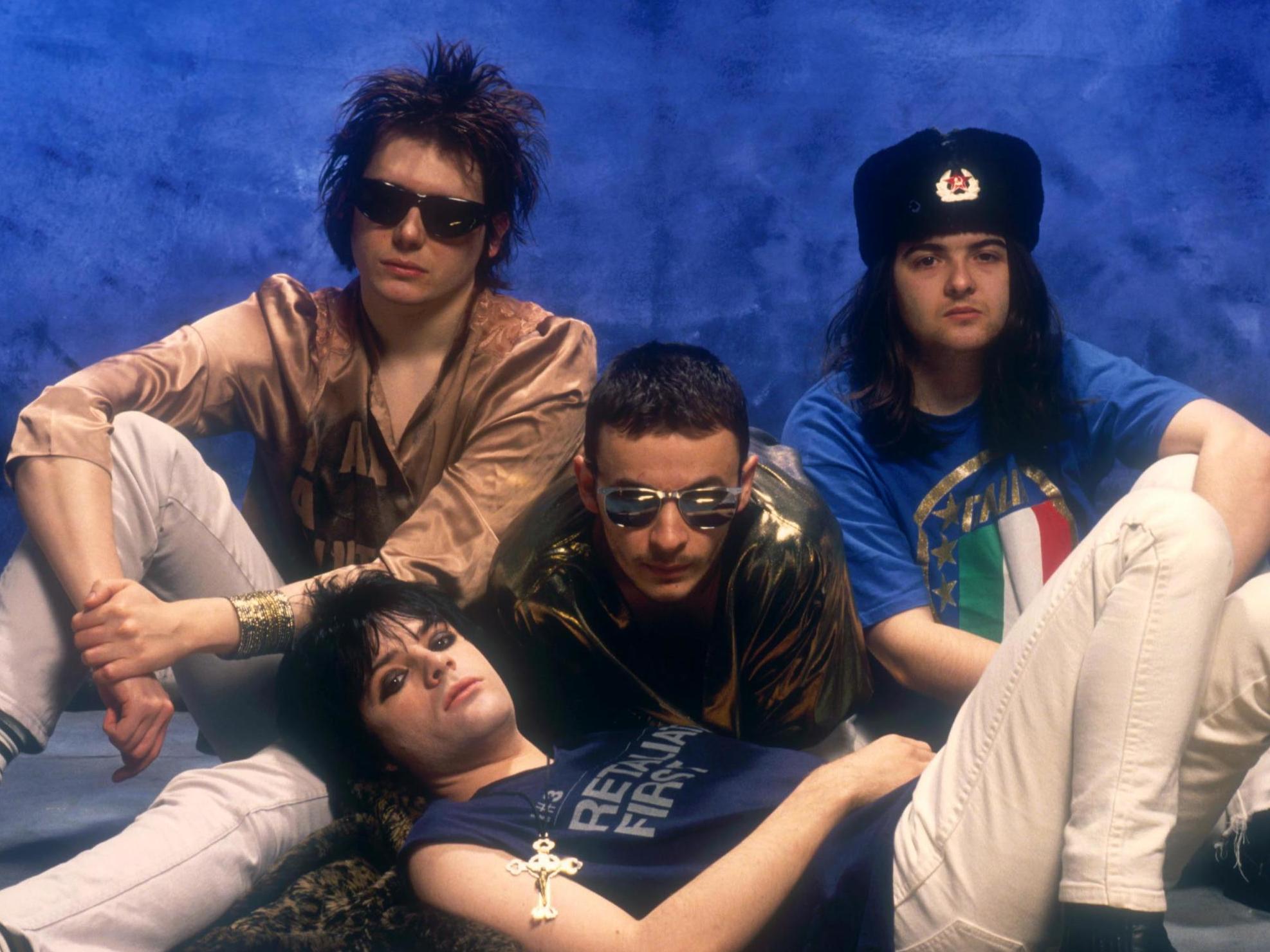 Nicky Wire, James Dean Bradfield, Sean Moore and Richey Edwards of the Manic Street Preachers in 1992