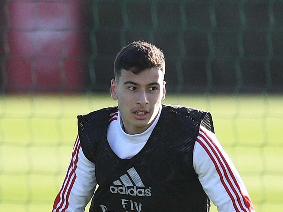 Gabriel Martinelli during Arsenal training