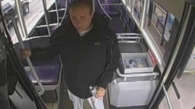 Rowan-Davies caught on CCTV on a bus on his way to Ms Case’s home before the murder