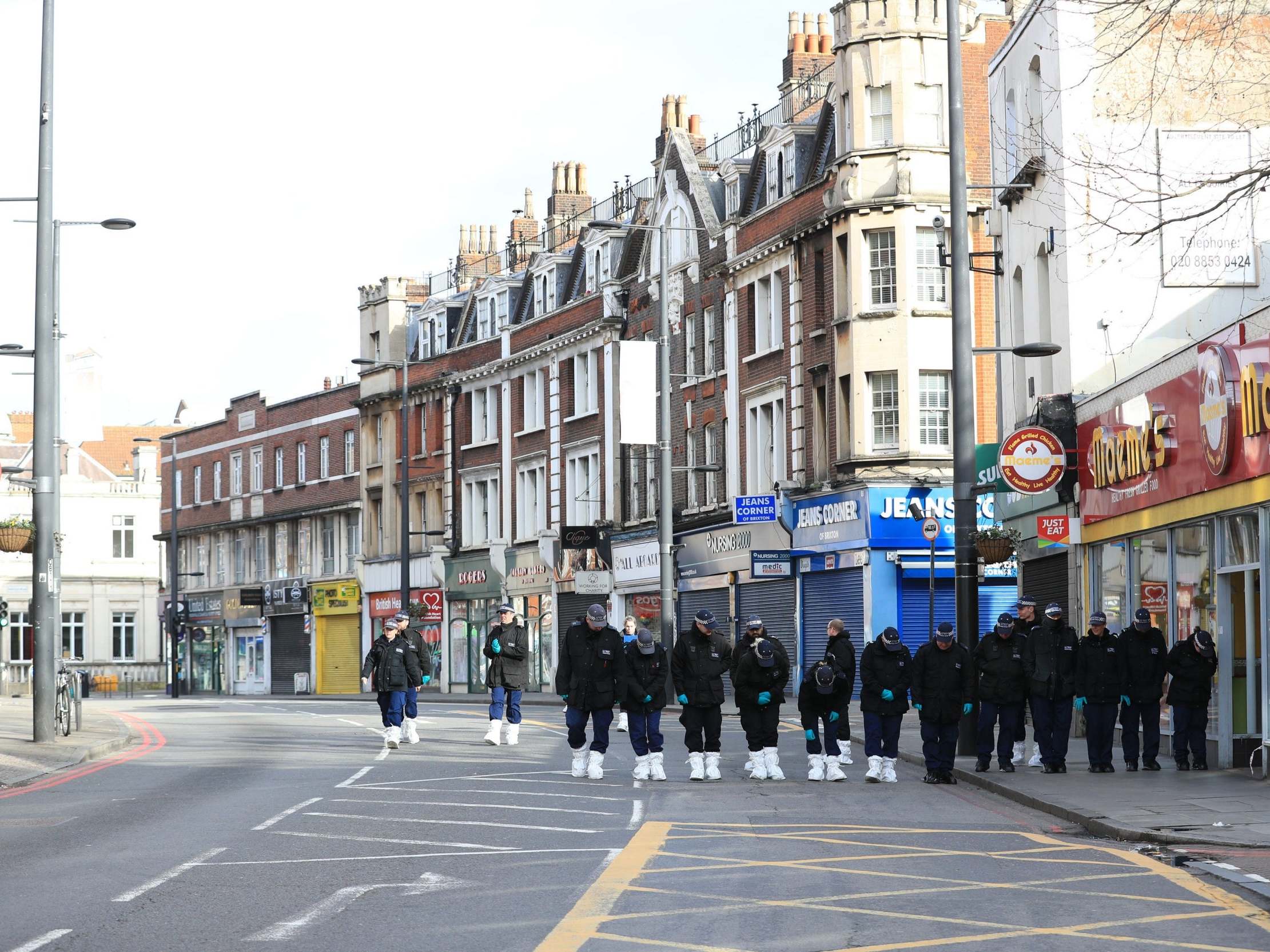 Police examine the scene of the attack (File photo)