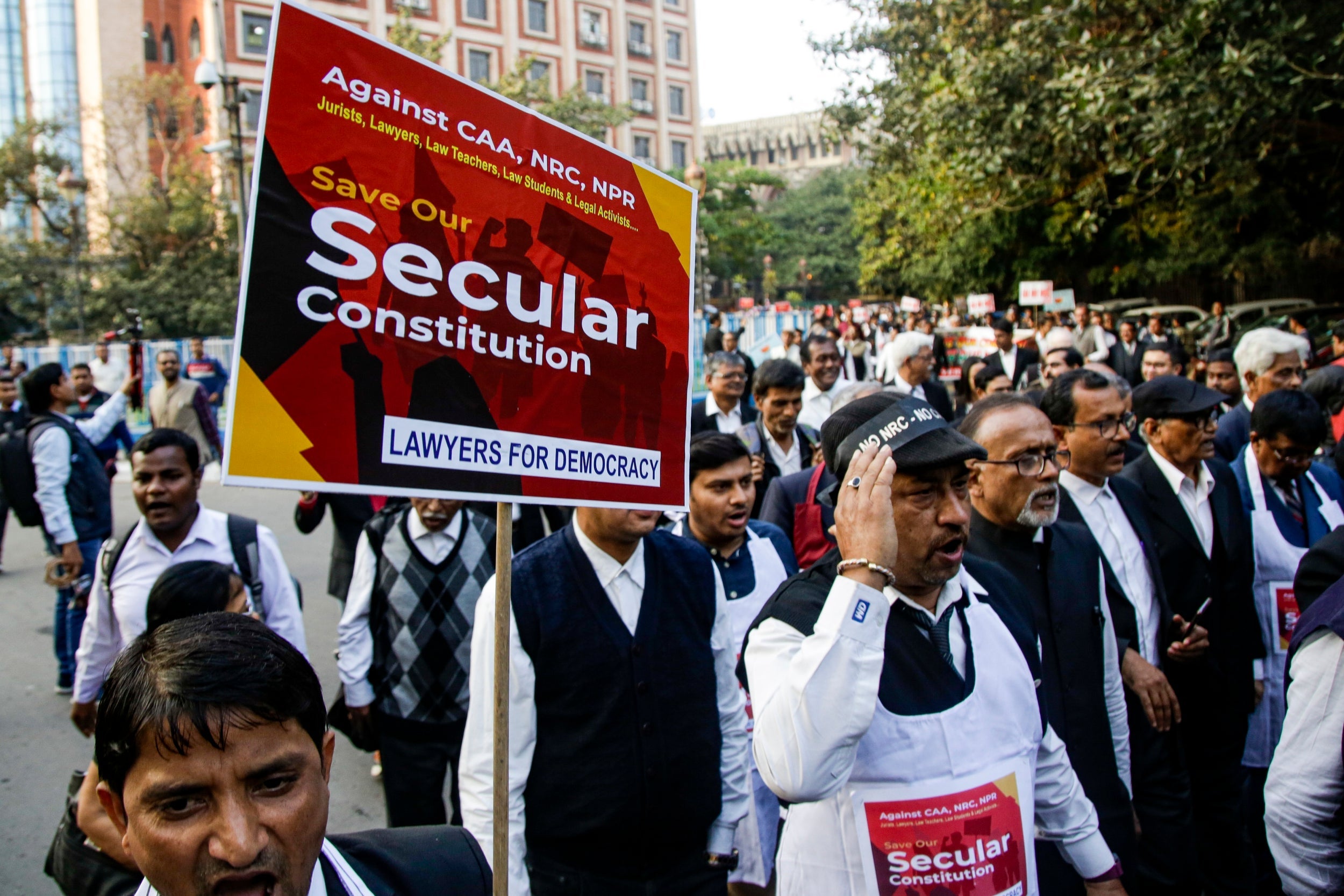 Lawyers walk out in Kolkata to demand a revocation of the citizenship law