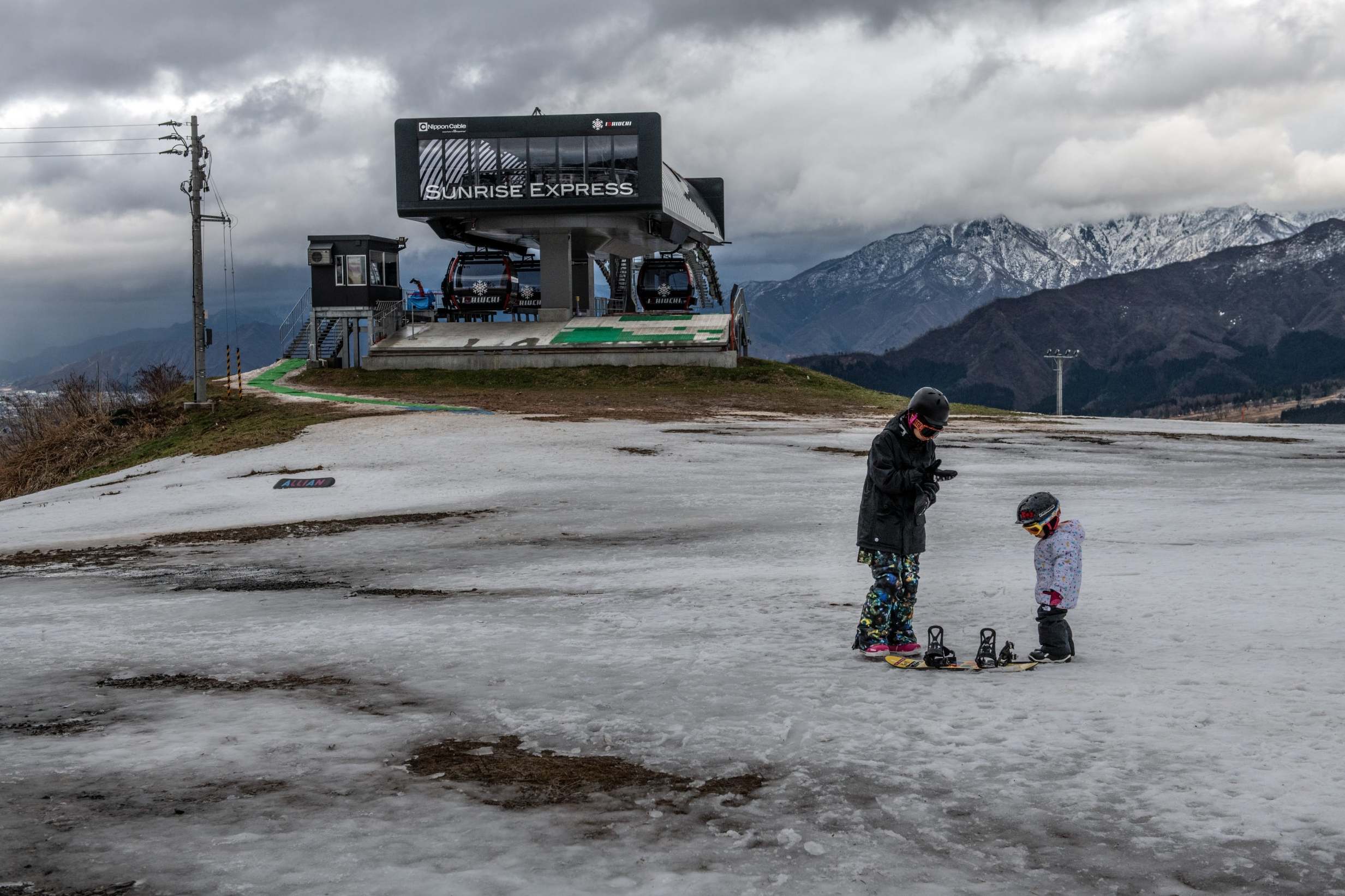 Large parts of Japan saw with the warmest winter since records began this year, causing a lack of snow in areas that are usually blanketed