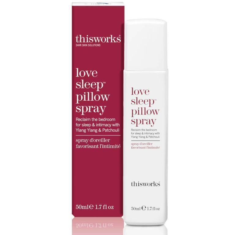 This Works Love Sleep Pillow Spray, £30, <a href="https://www.lookfantastic.com/this-works-love-sleep-pillow-spray-50ml/12436529.html" target="_blank" rel="nofollow" class="body-gallery" data-vars-item-name="GL-9356701-https://www.lookfantastic.com/this-works-love-sleep-pillow-spray-50ml/12436529.html" data-vars-event-id="c6">Look Fantastic</a>
