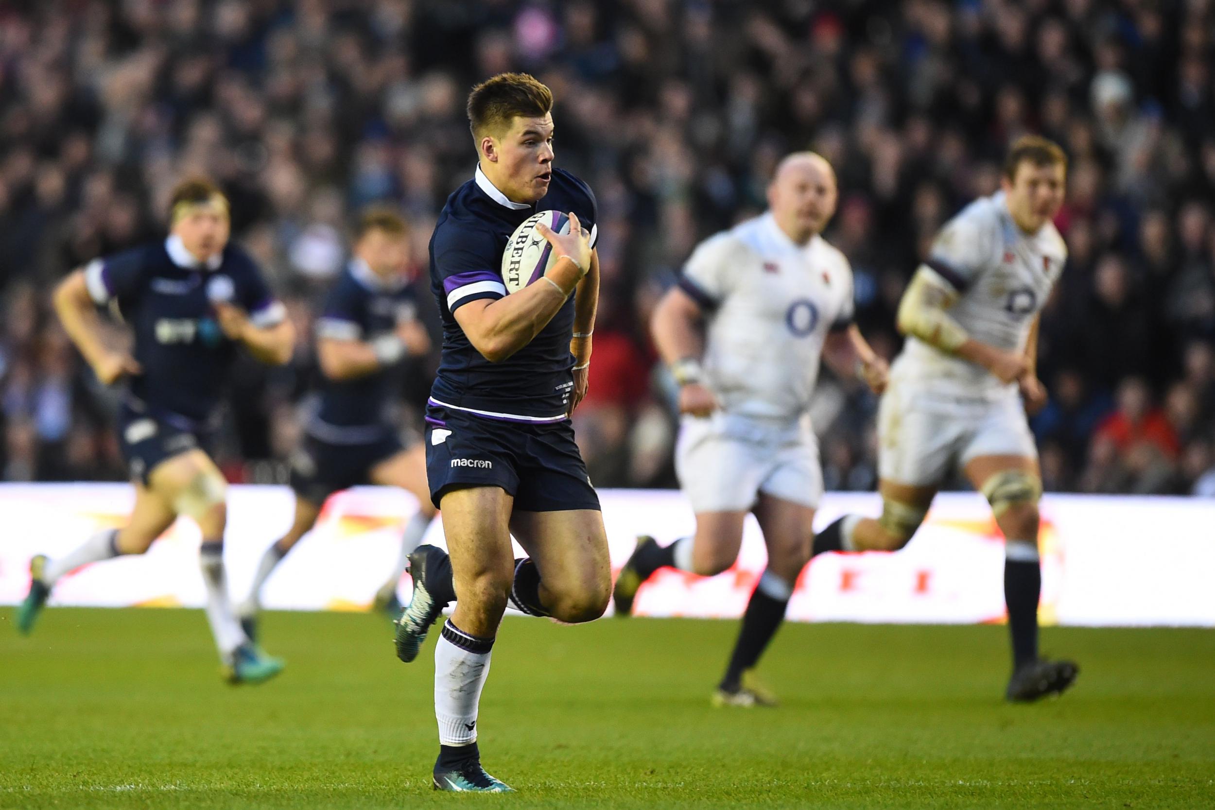 Finn Russell's perfect pass to Huw Jones (pictured) lives long in the Murrayfield memory