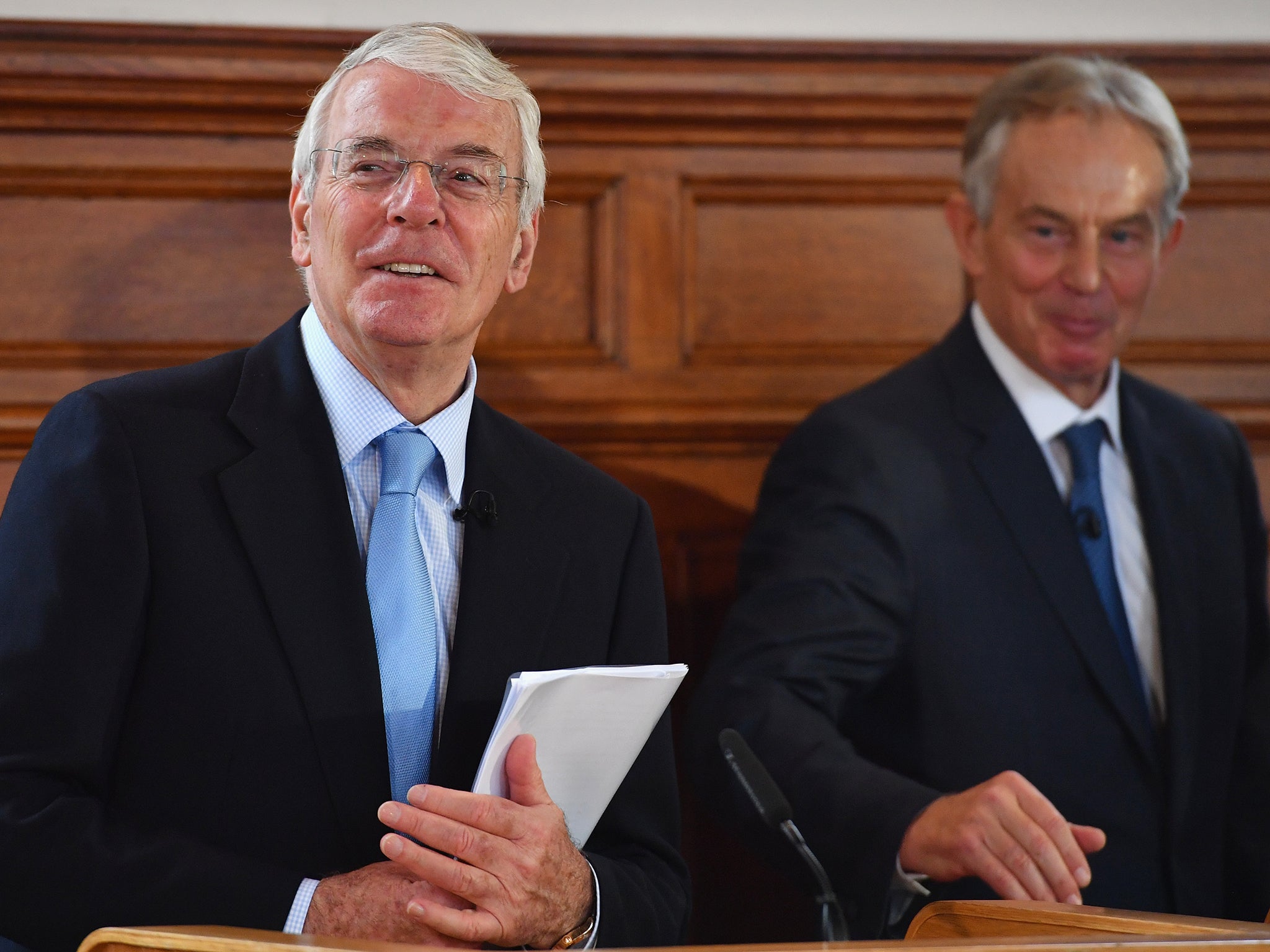 Sir John and Blair both campaigned together to encourage people to vote Remain (Getty)