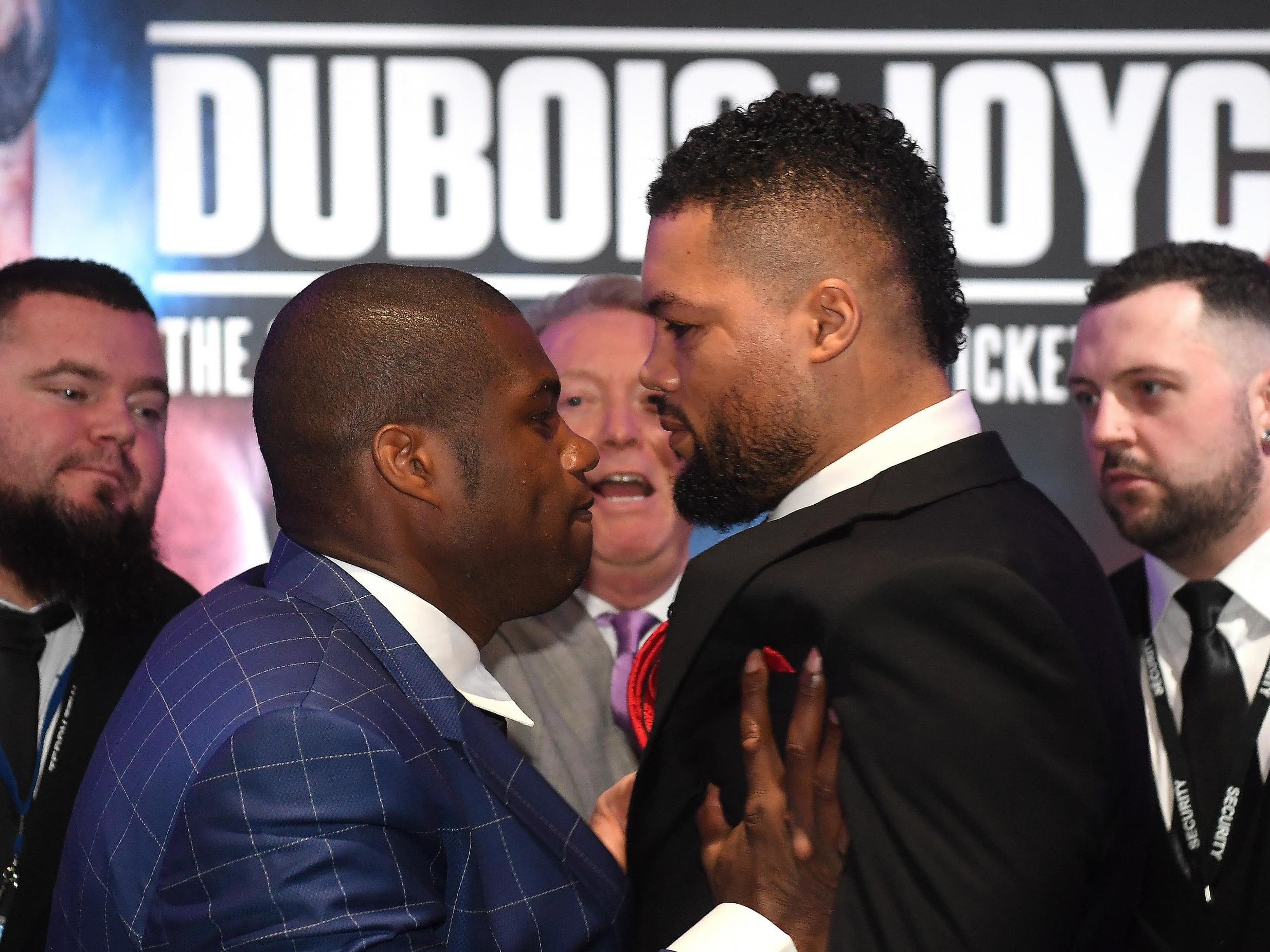 Dubois and Joyce clash in a huge domestic fight