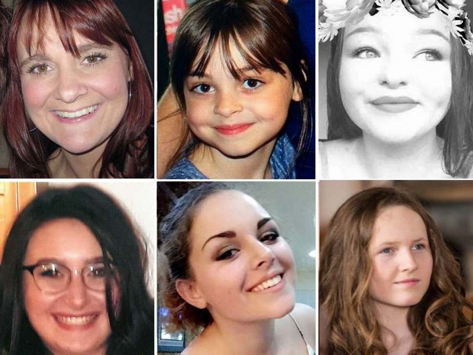 Six of the 22 victims of the Manchester Arena terror attack: (clockwise from top left) Elaine McIver, 43, Saffie Roussous, 8, Sorrell Leczkowski, 14, Megan Hurley, 15, Olivia Campbell-Hardy, 15, Nell Jones, 14