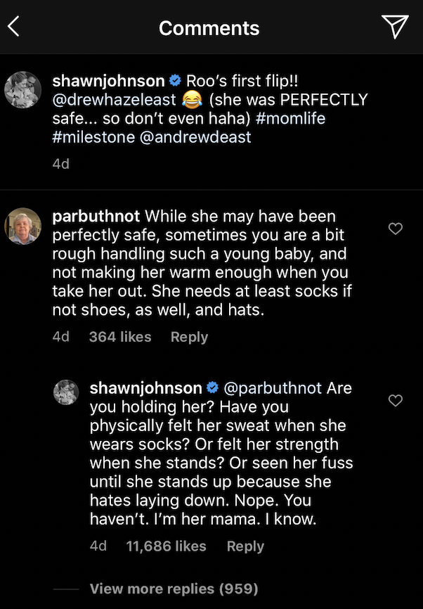 Johnson defended herself on Instagram (Instagram)