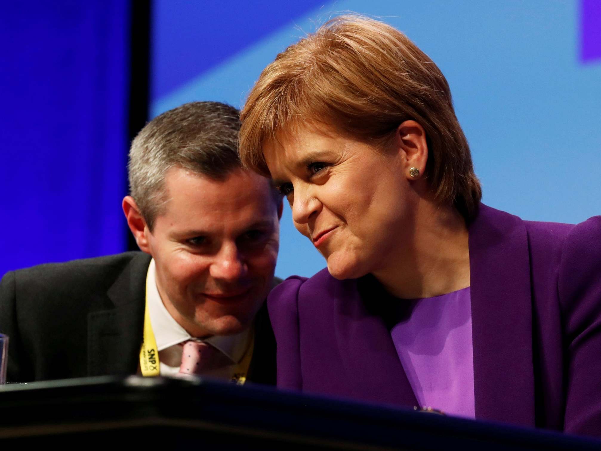 Former Scotland finance secretary Derek Mackay (left) pictured with Scotland's First Minister Nicola Sturgeon, 14 October, 2016.