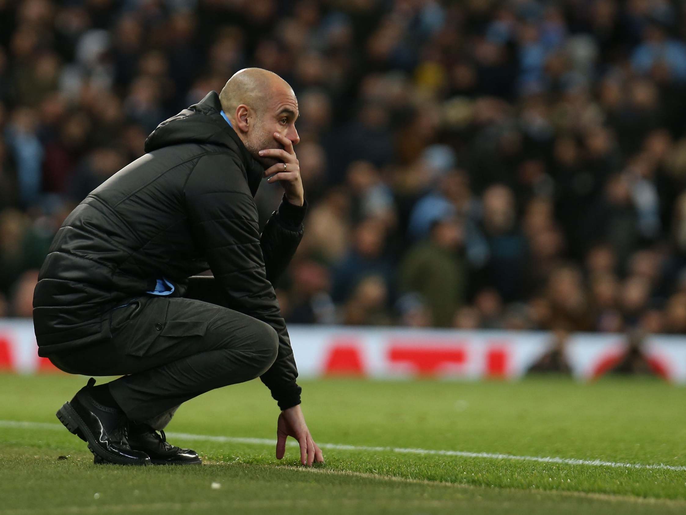 Manager Pep Guardiola of Manchester City