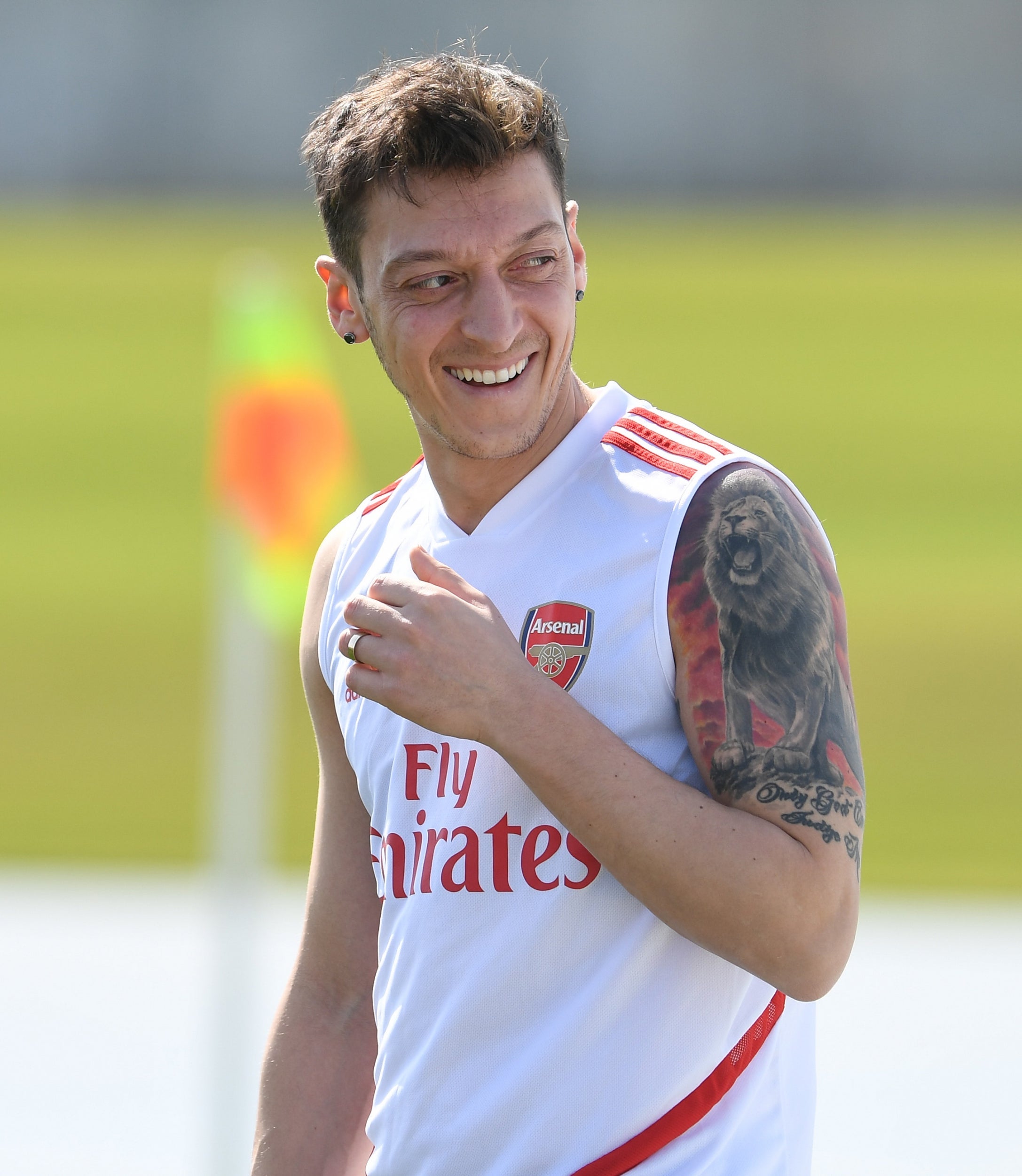 Mesut Ozil during the Dubai winter break training camp