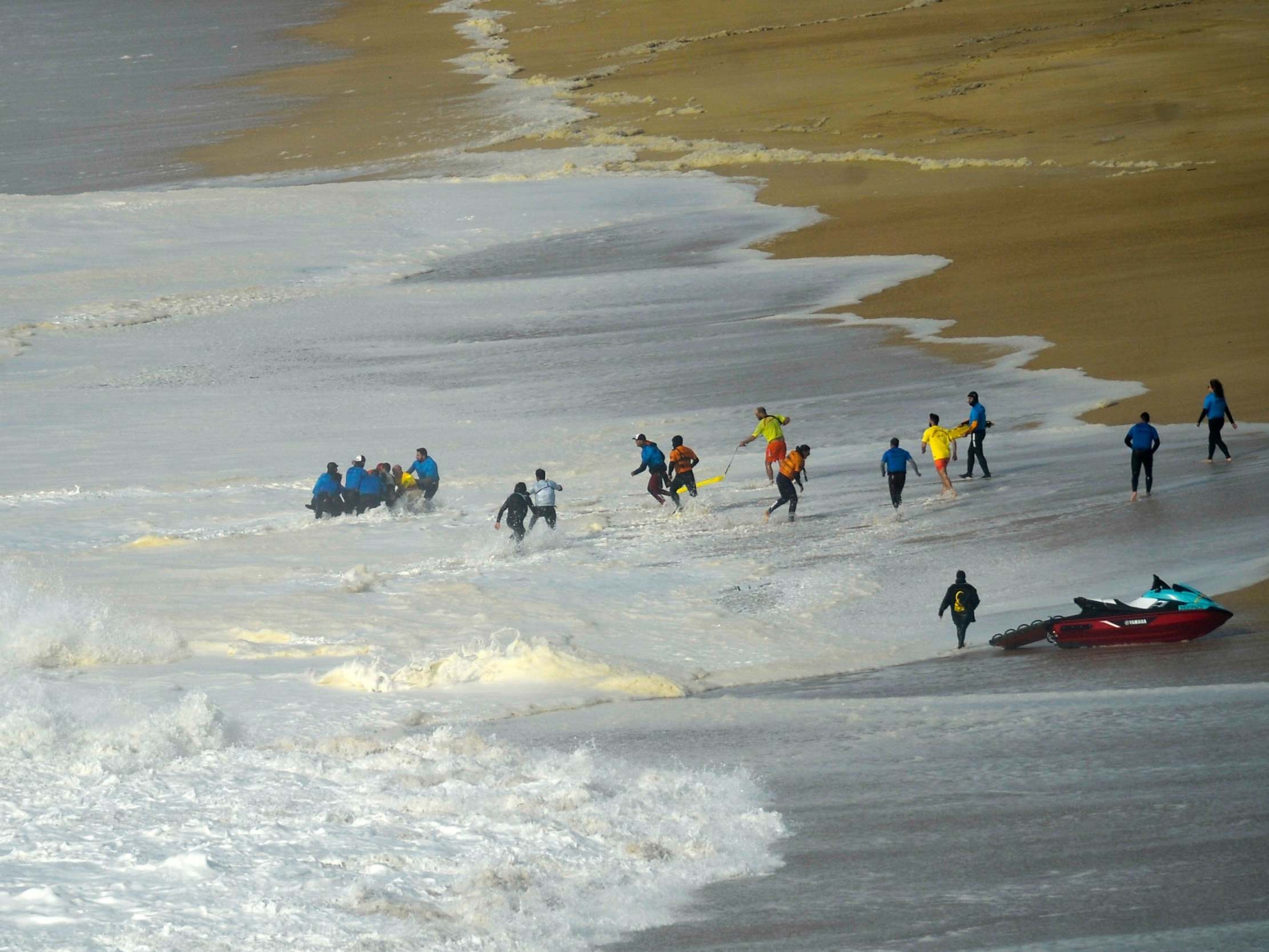 Staff and fellow competitors rushed to Botelho's aid after the wipeout