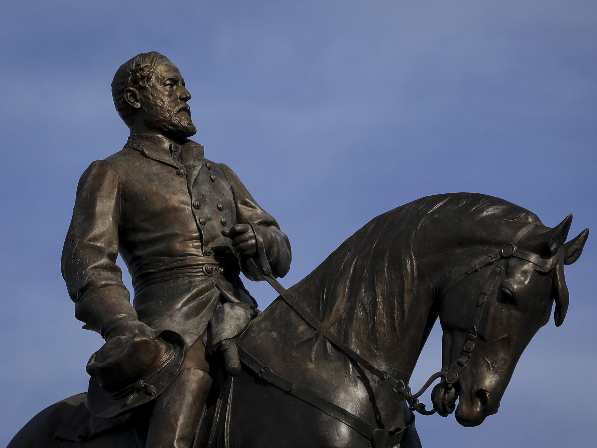 Statues of general Robert E Lee and other confederate figures are common across Virginia