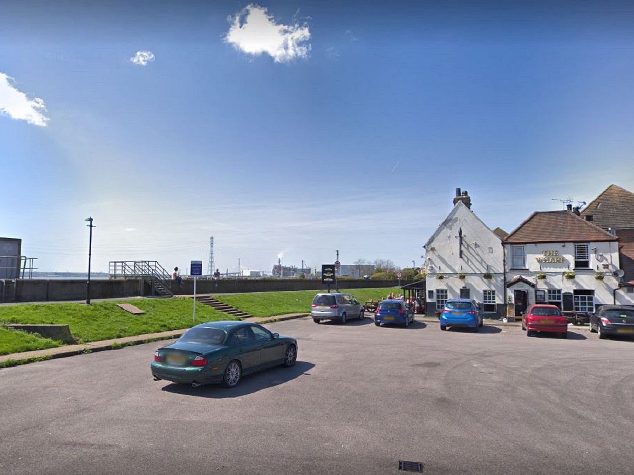 Google street view image of Wharf Road, in Grays, Essex, where two bodies were found in the River Thames, 13 February, 2020.