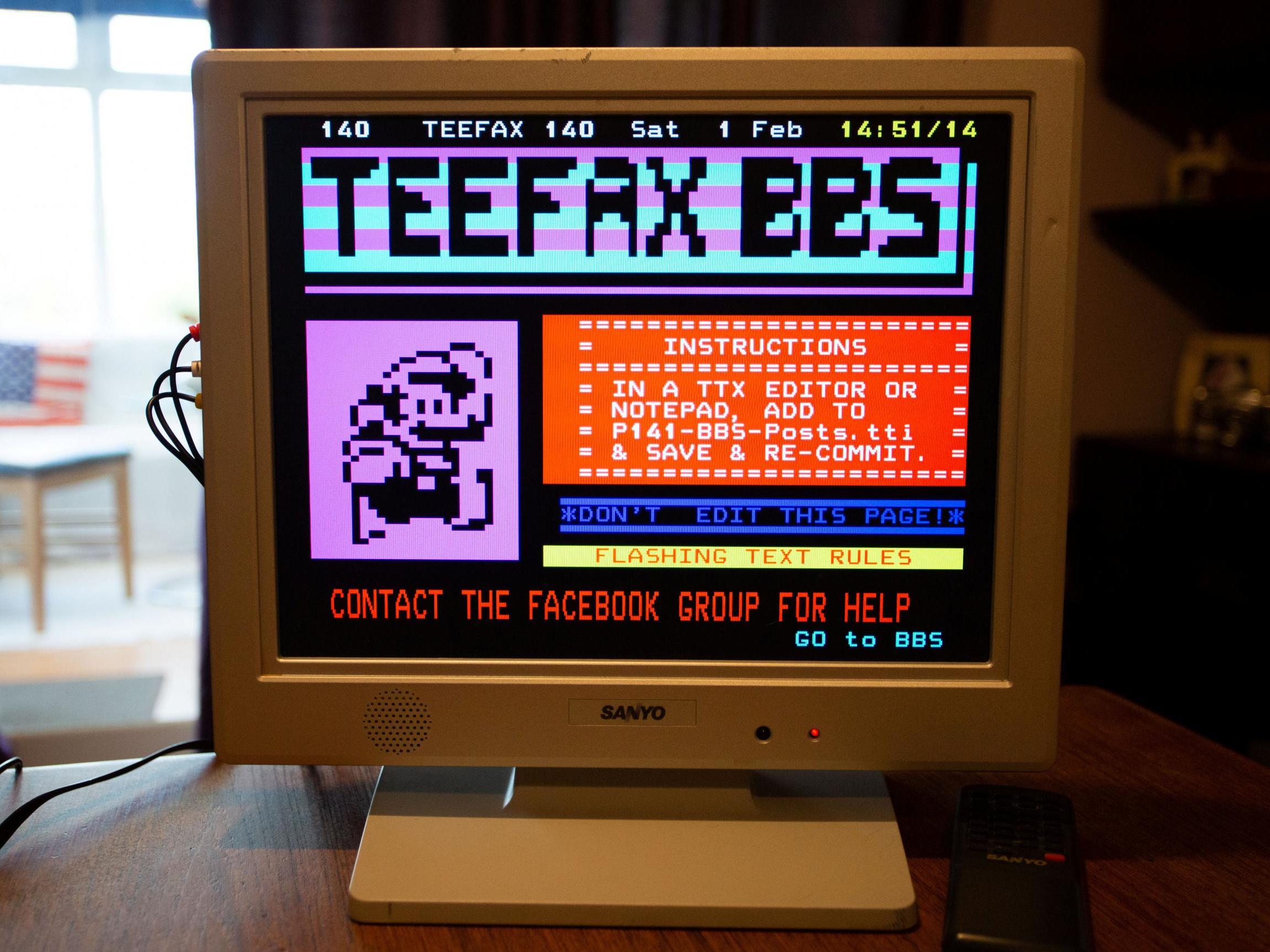 Peter Kwan has created his own version of the teletext system Ceefax with all the same favourite pages as the original