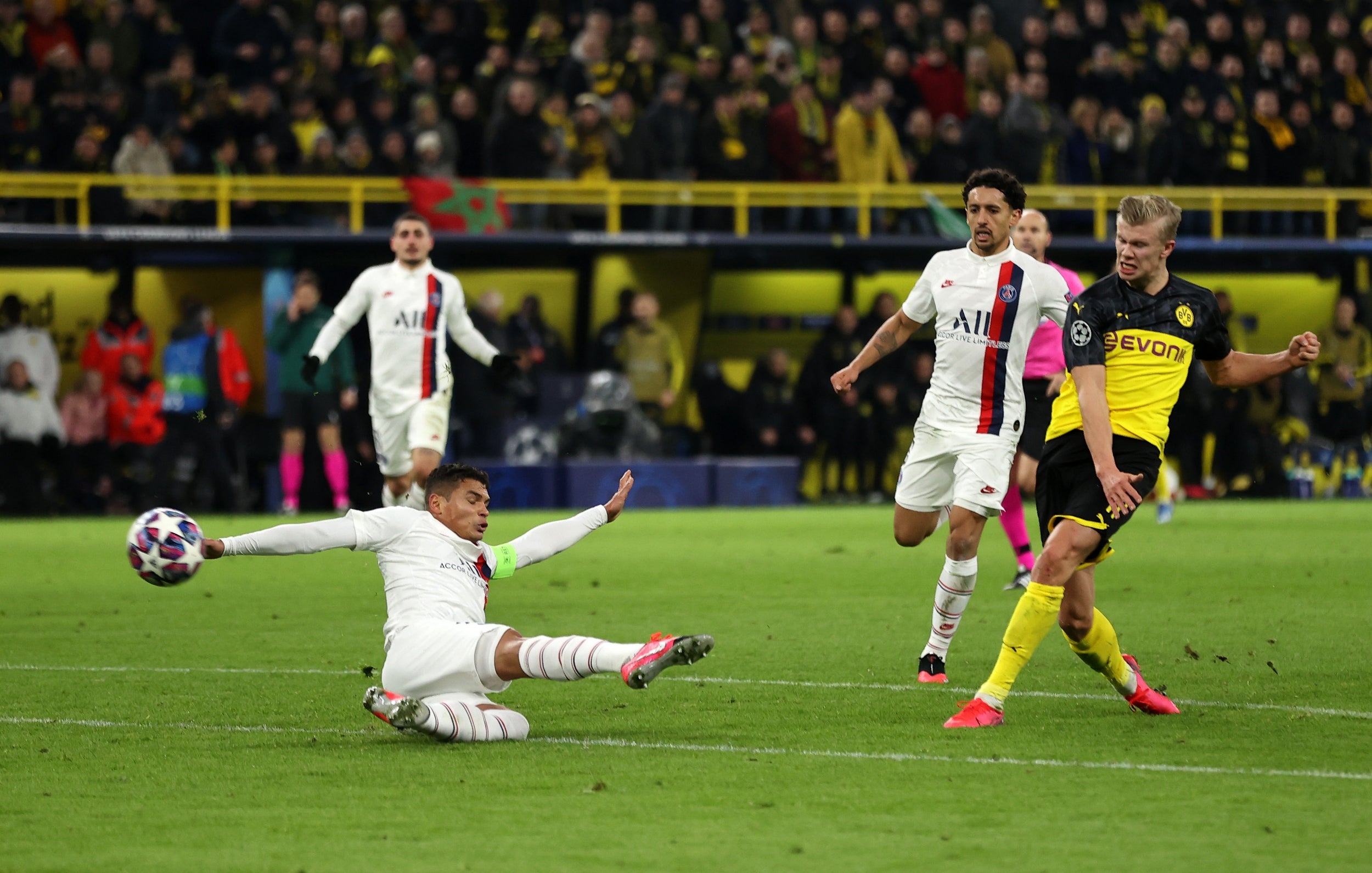 Haaland fires in Dortmund's second goal (Getty)