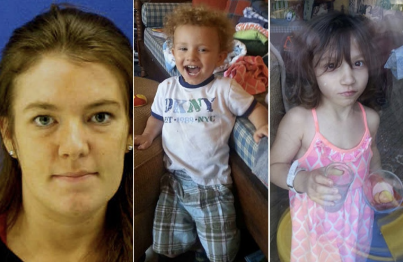 Catherine Hoggle, Jacob Hoggle and Sarah Hoggle, before the children went missing in September 2014