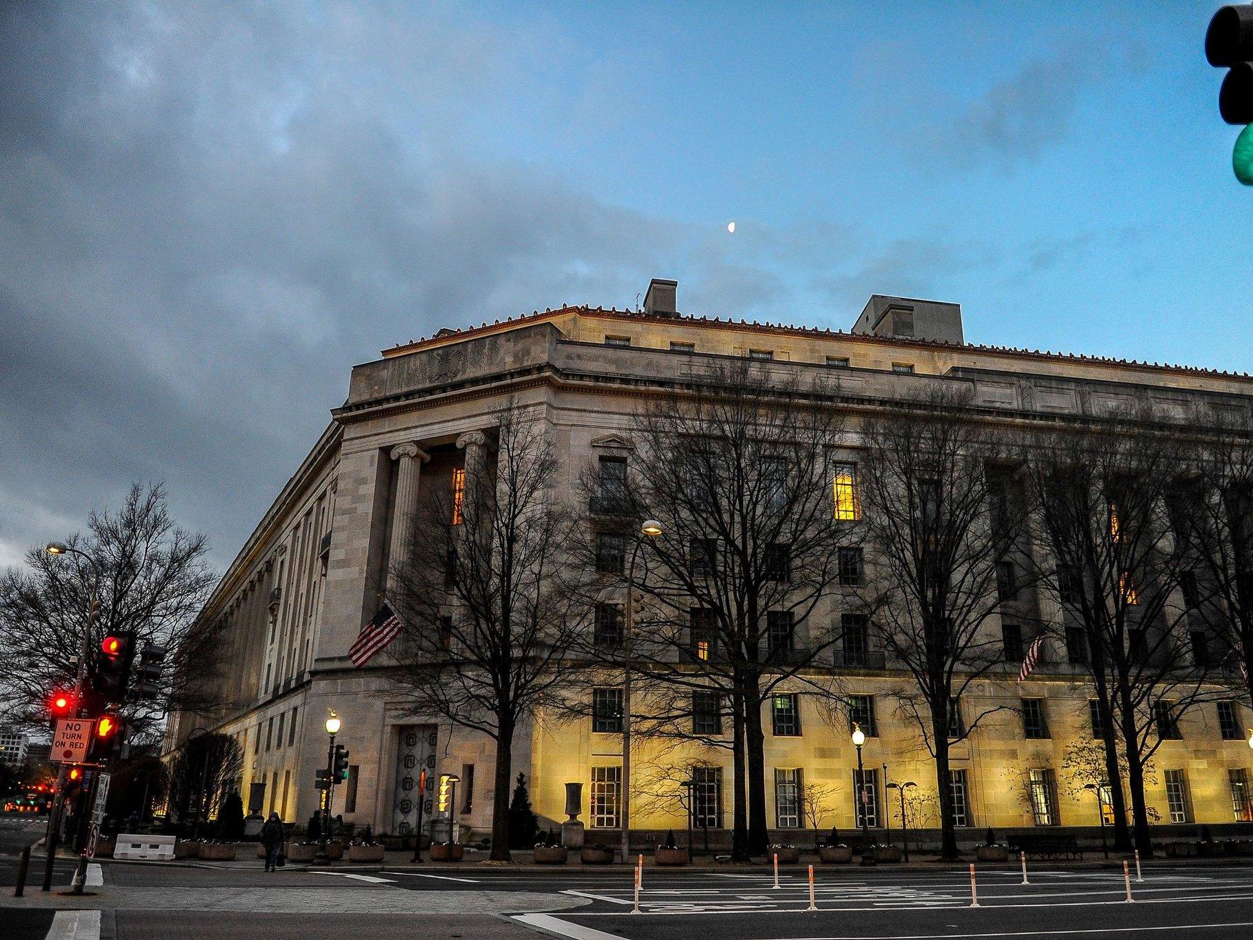 The Justice Department in Washington, where federal prosecutes work
