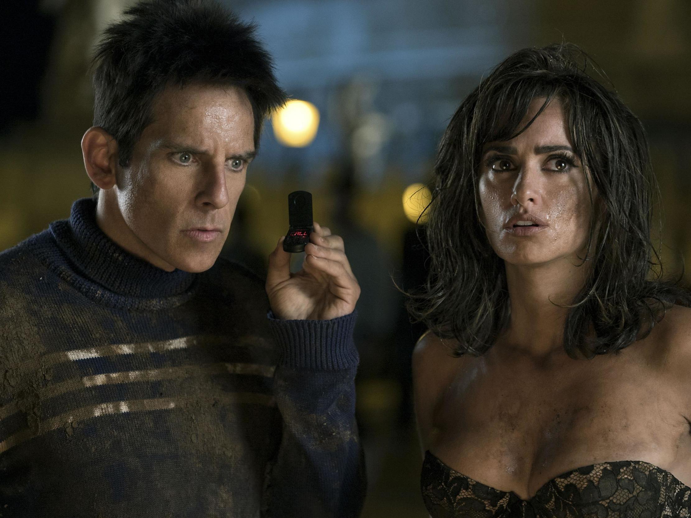 Ben Stiller as Derek Zoolander and Penélope Cruz as Valentina Valencia in ‘Zoolander 2’