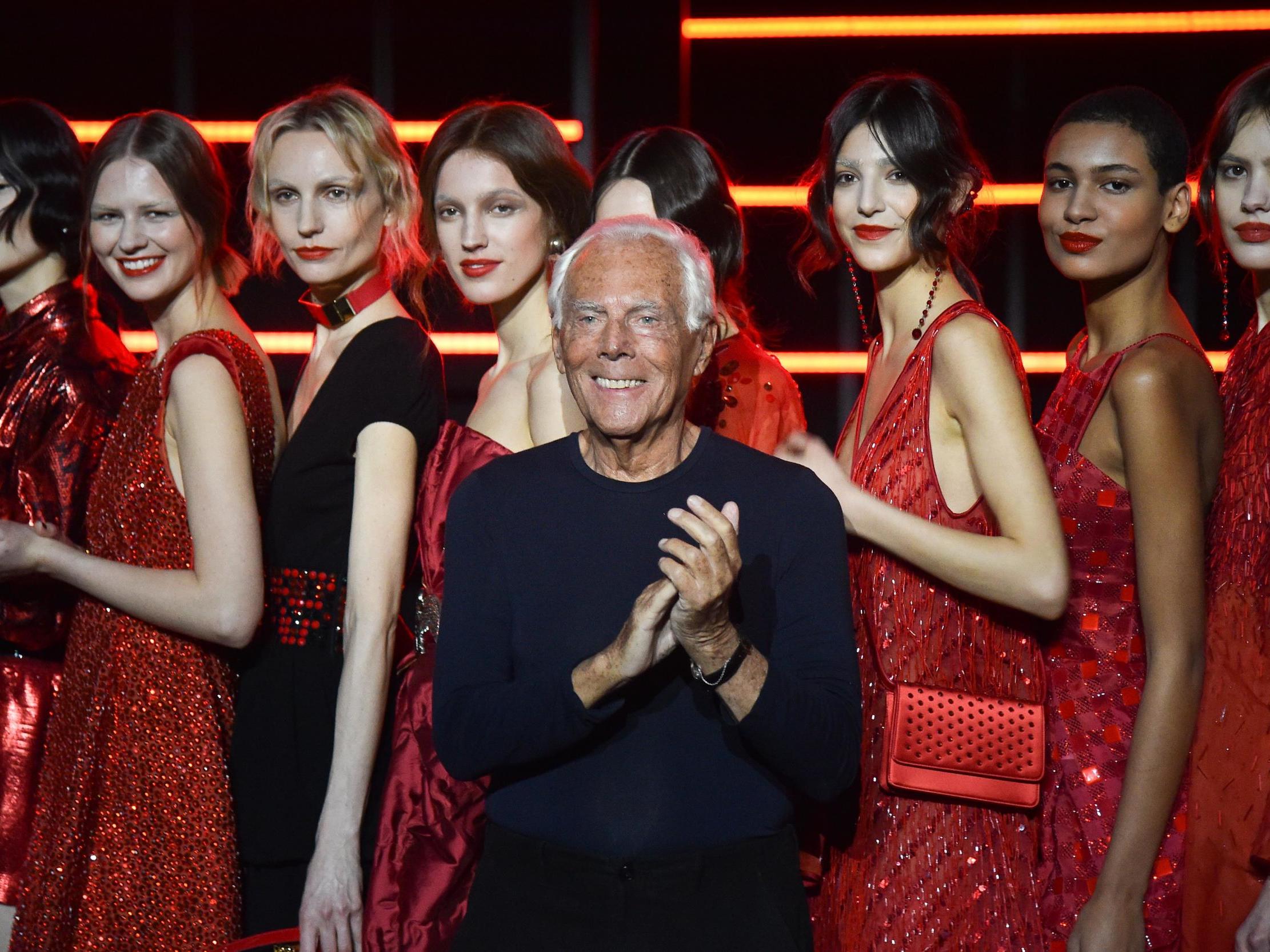 Giorgio Armani in Milan on 21 February 2019