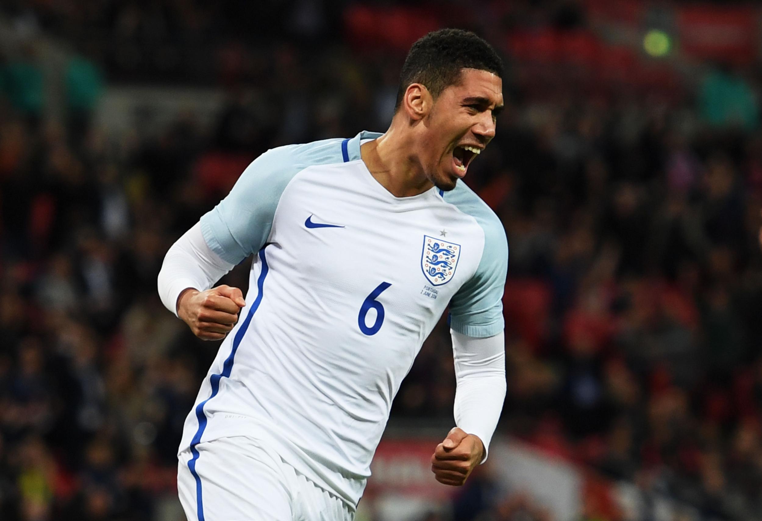 Chris Smalling playing for England