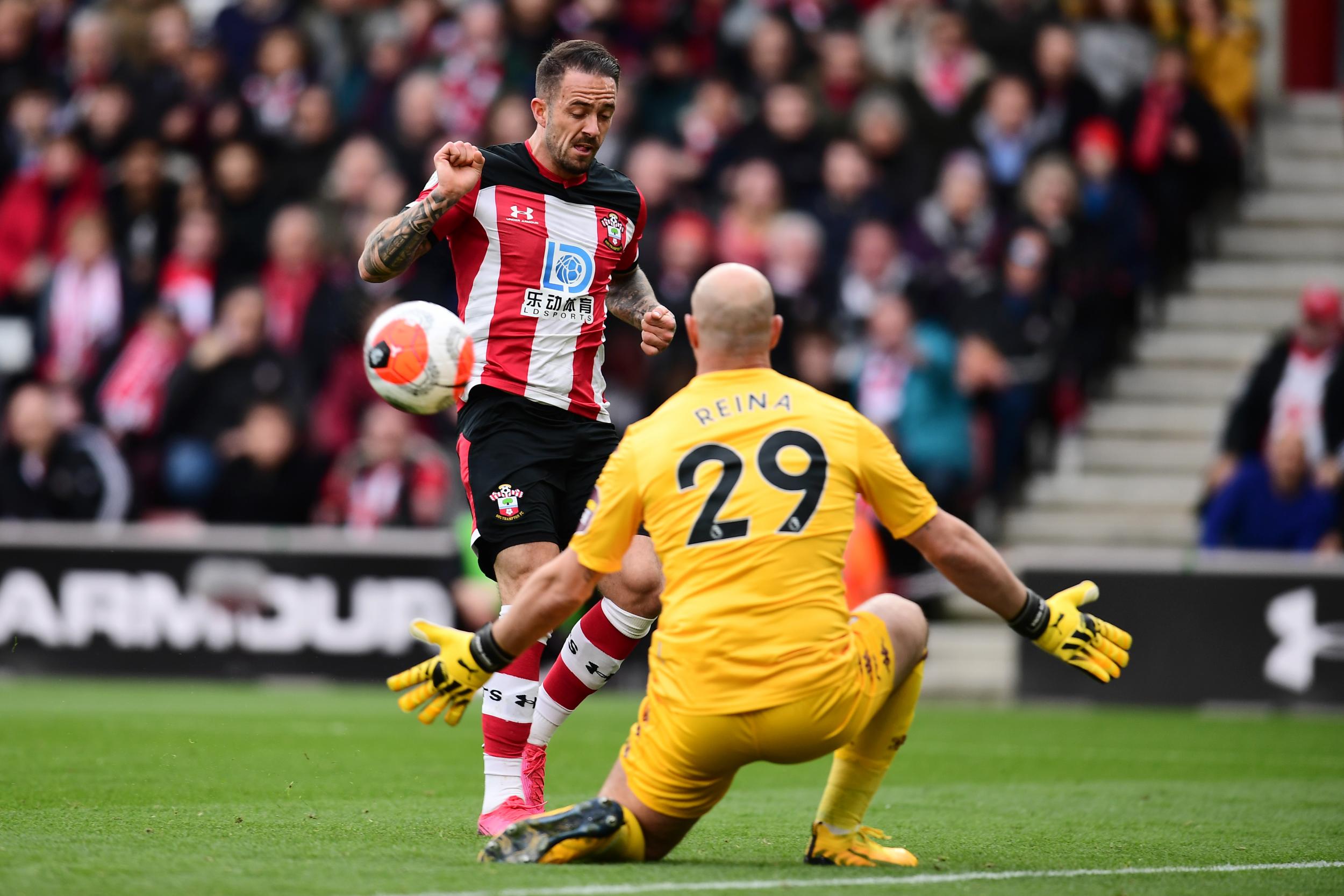 Pepe Reina foils Danny Ings