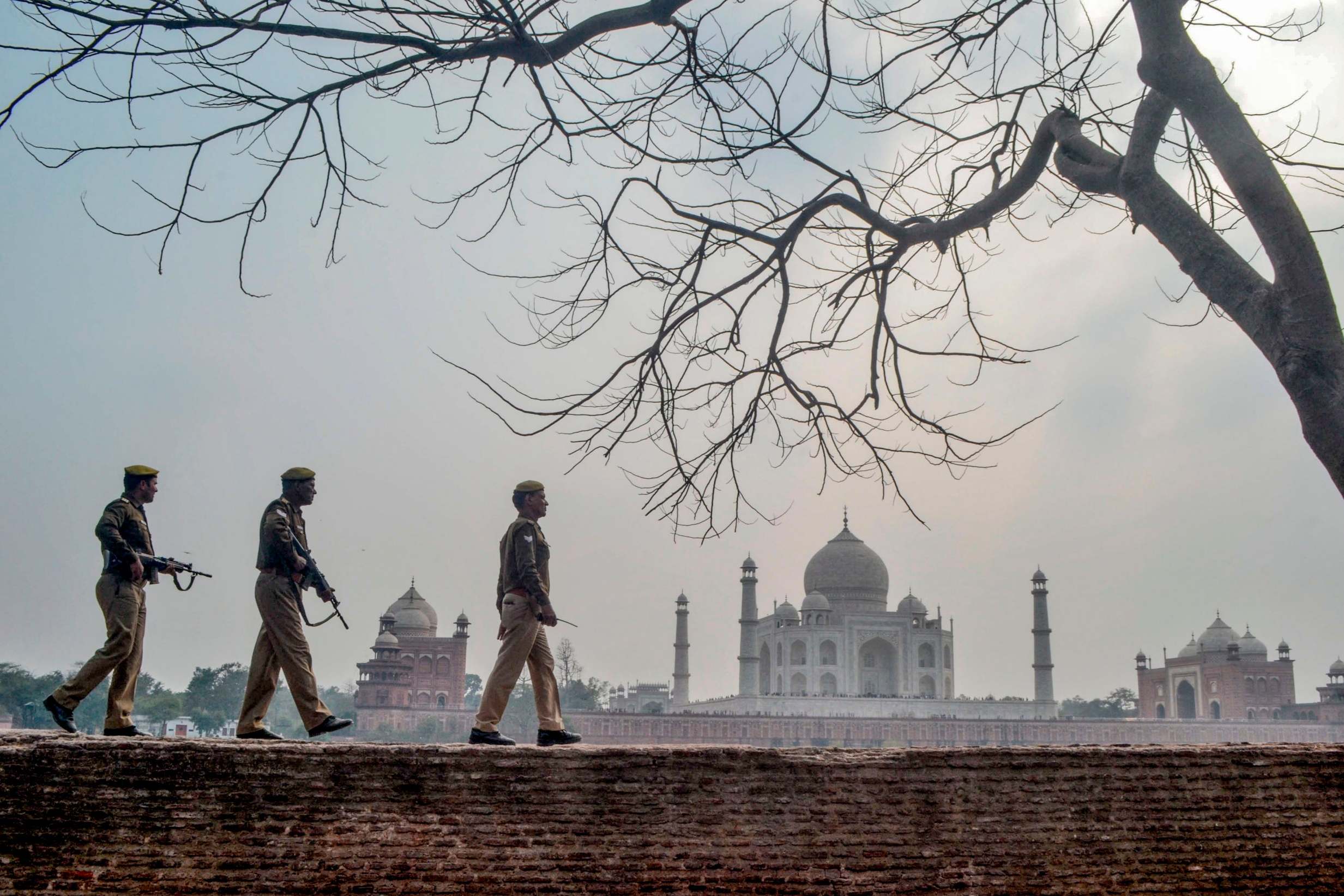 Security has been bolstered across India ahead of Trump's visit