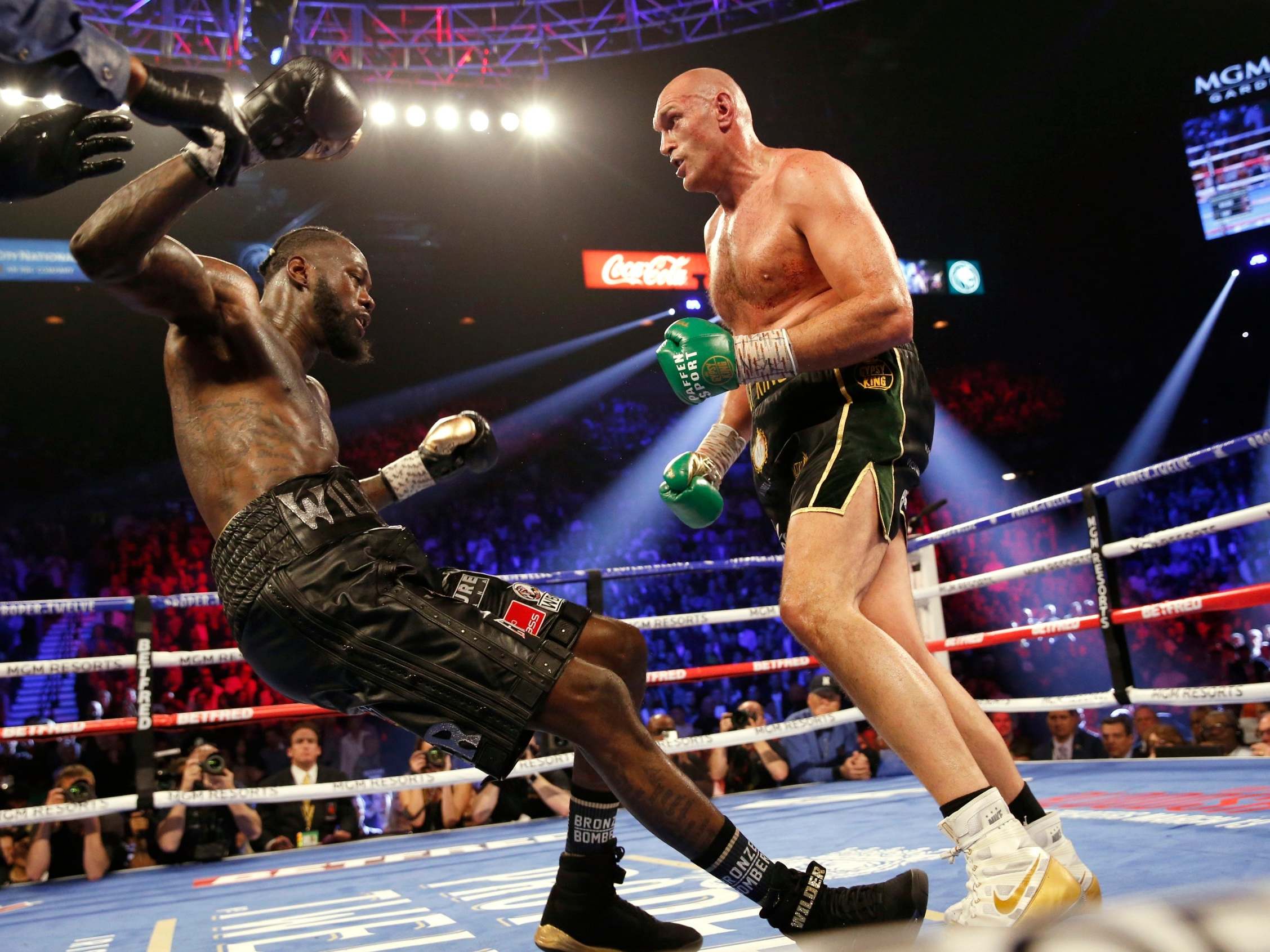 Tyson Fury stopped Deontay Wilder in the seventh round in Las Vegas