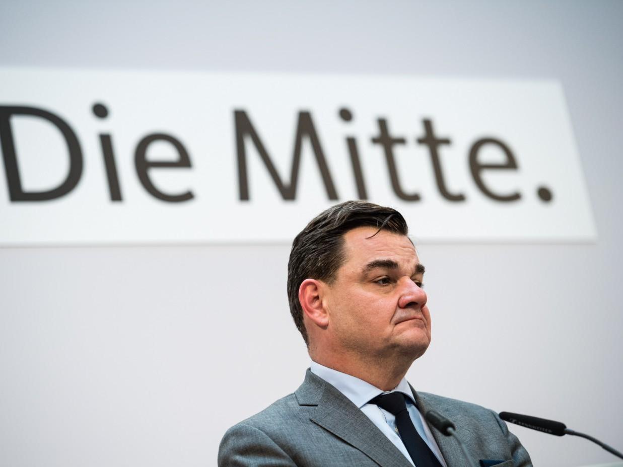 Marcus Weinberg, the lead candidate for CDU in Hamburg, speaks to the media at an press conference after the meeting of the party's federal board in the headquarters in Berlin, Germany, on 24 February 2020