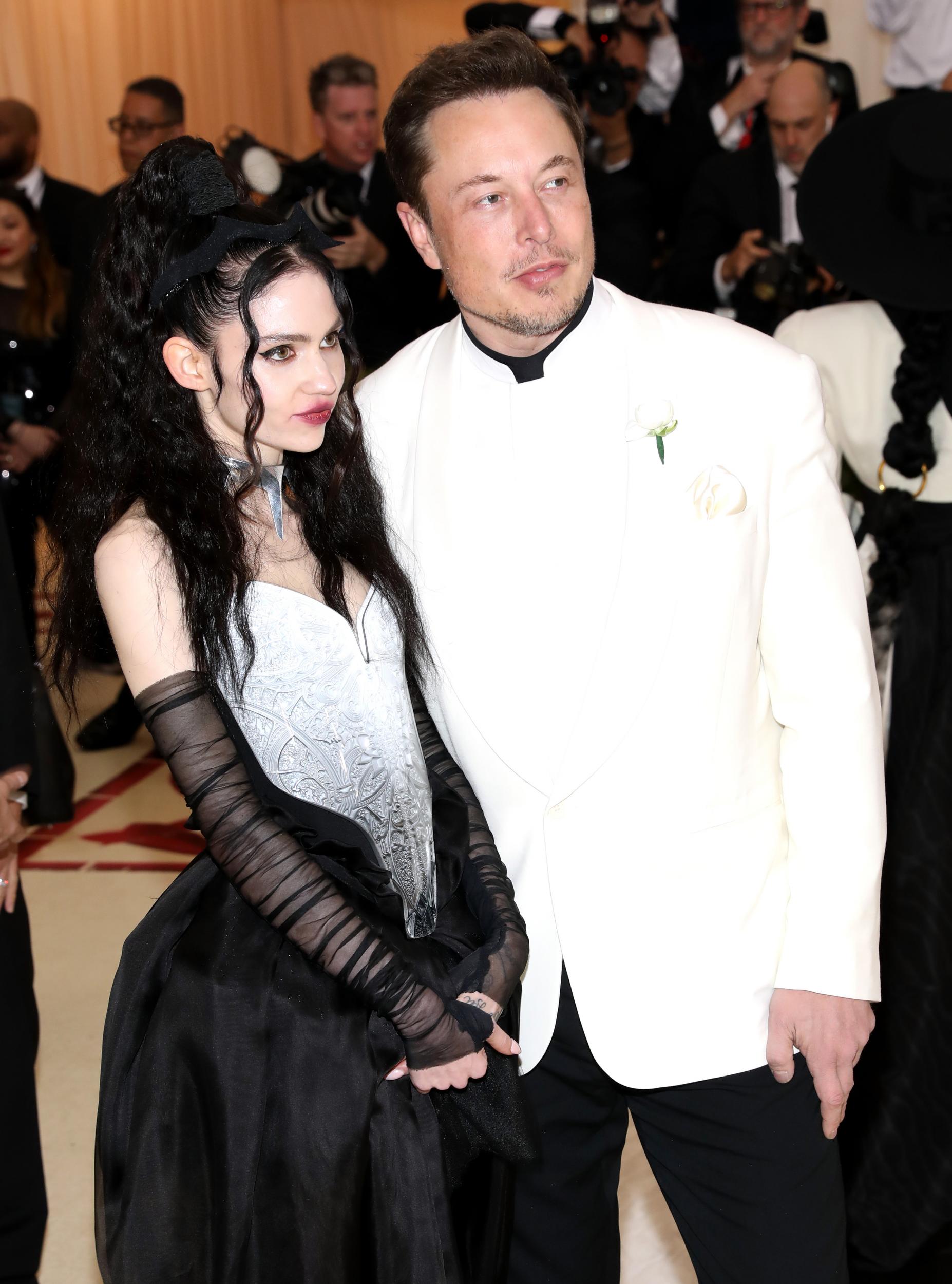 Grimes with Elon Musk at the 2018 Met Gala