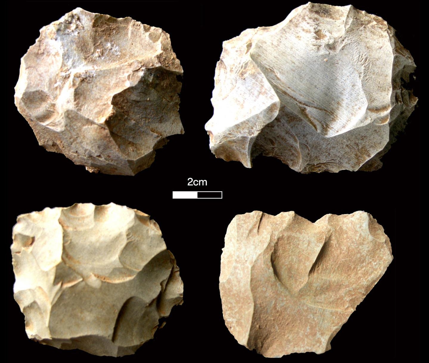 Archaeologists have found man-made tools dating from before and after the super-eruption