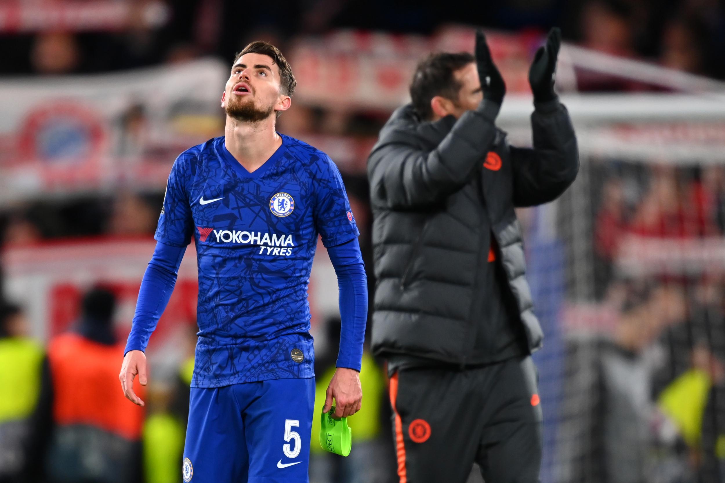 Jorginho will be suspended for the second leg at Bayern