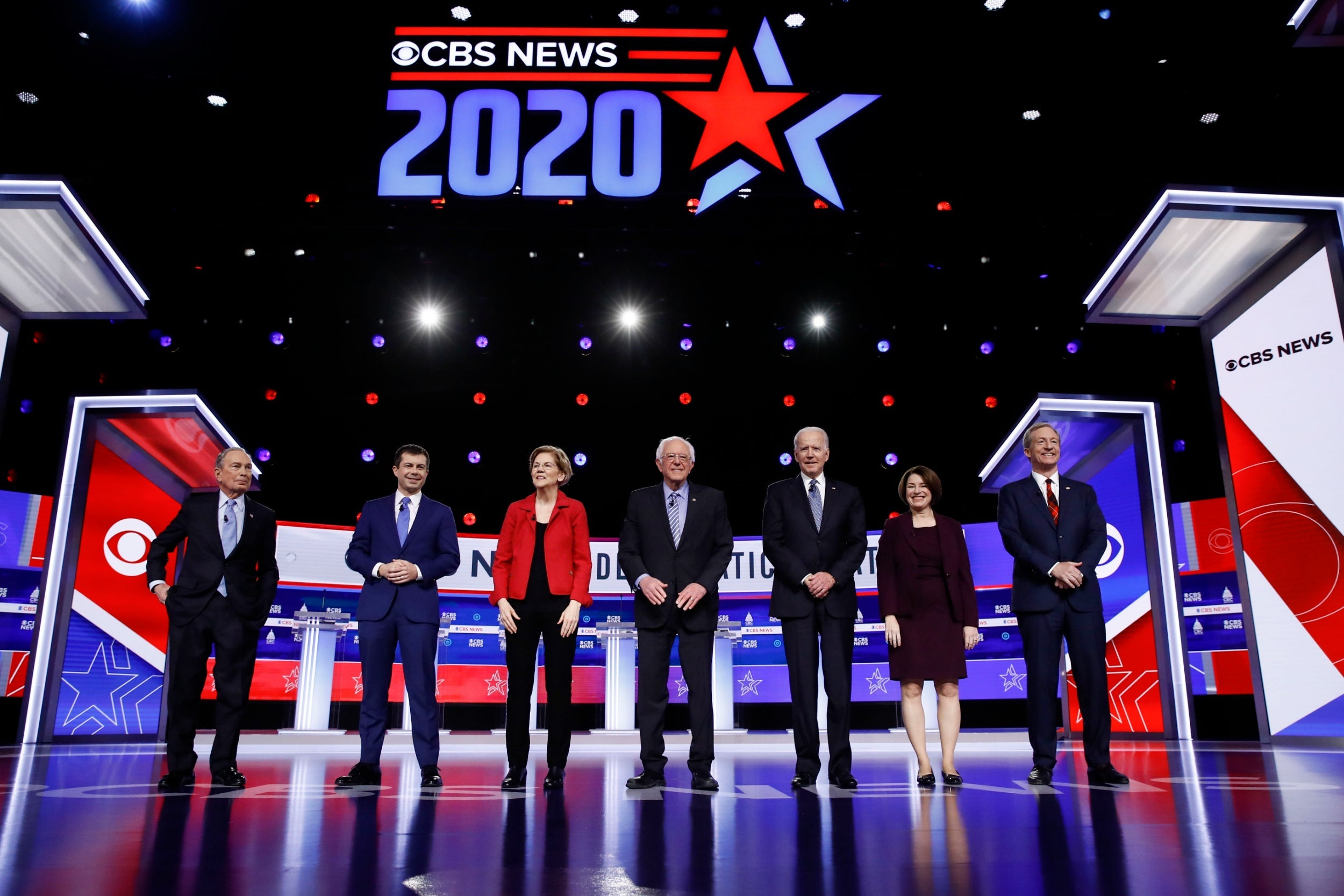 Candidates prepare to take part in the Democratic debate in Charleston, South Carolina