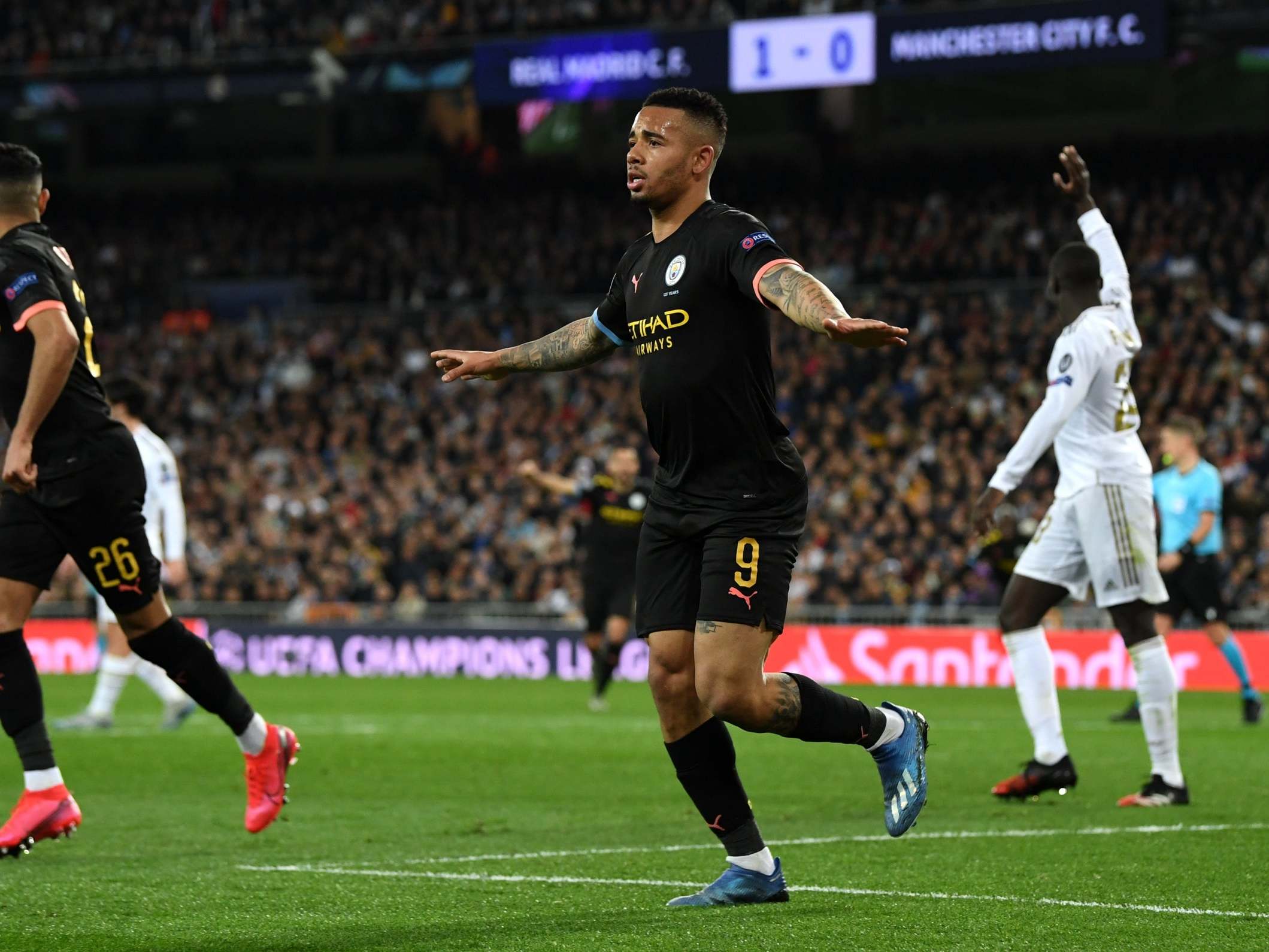 Gabriel Jesus scoring City's first goal