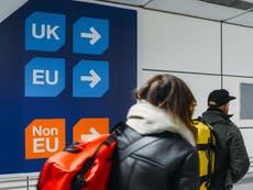 Migration to UK from outside EU hits record level, figures show