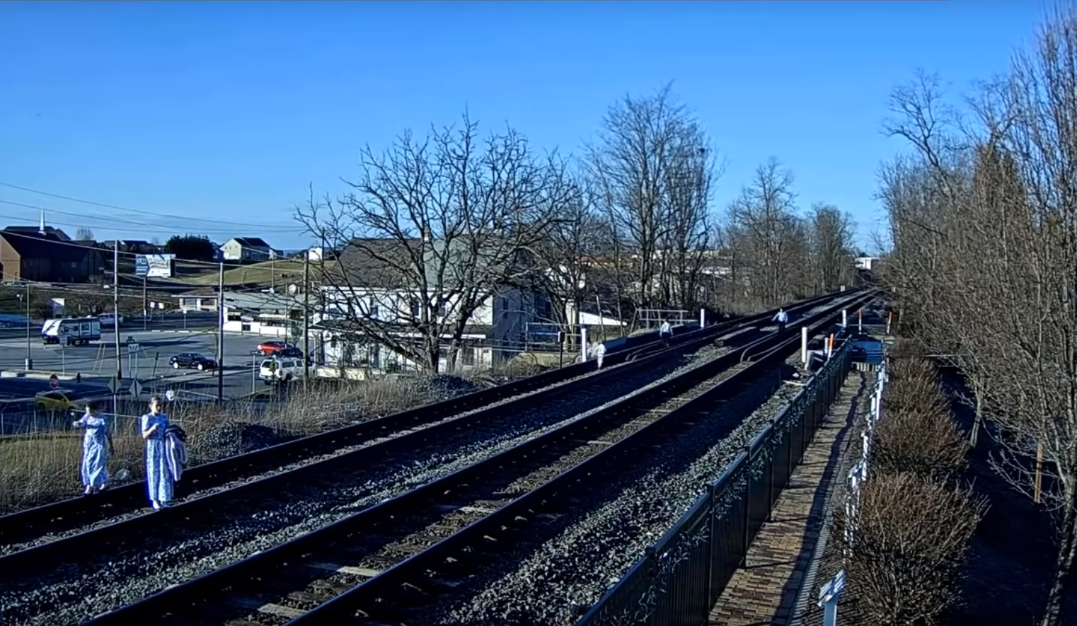 Family nearly hit by train while taking photos on rail tracks