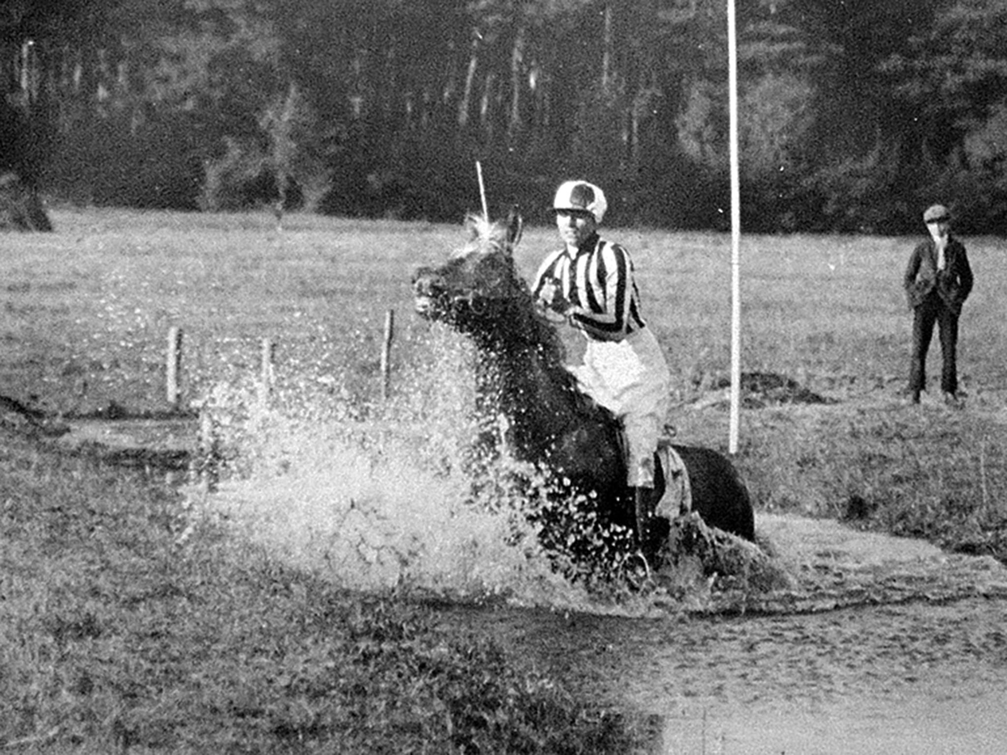 Lata tackles the water jump, 1927 – her presence in the race caused a scandal that reverberated across Europe