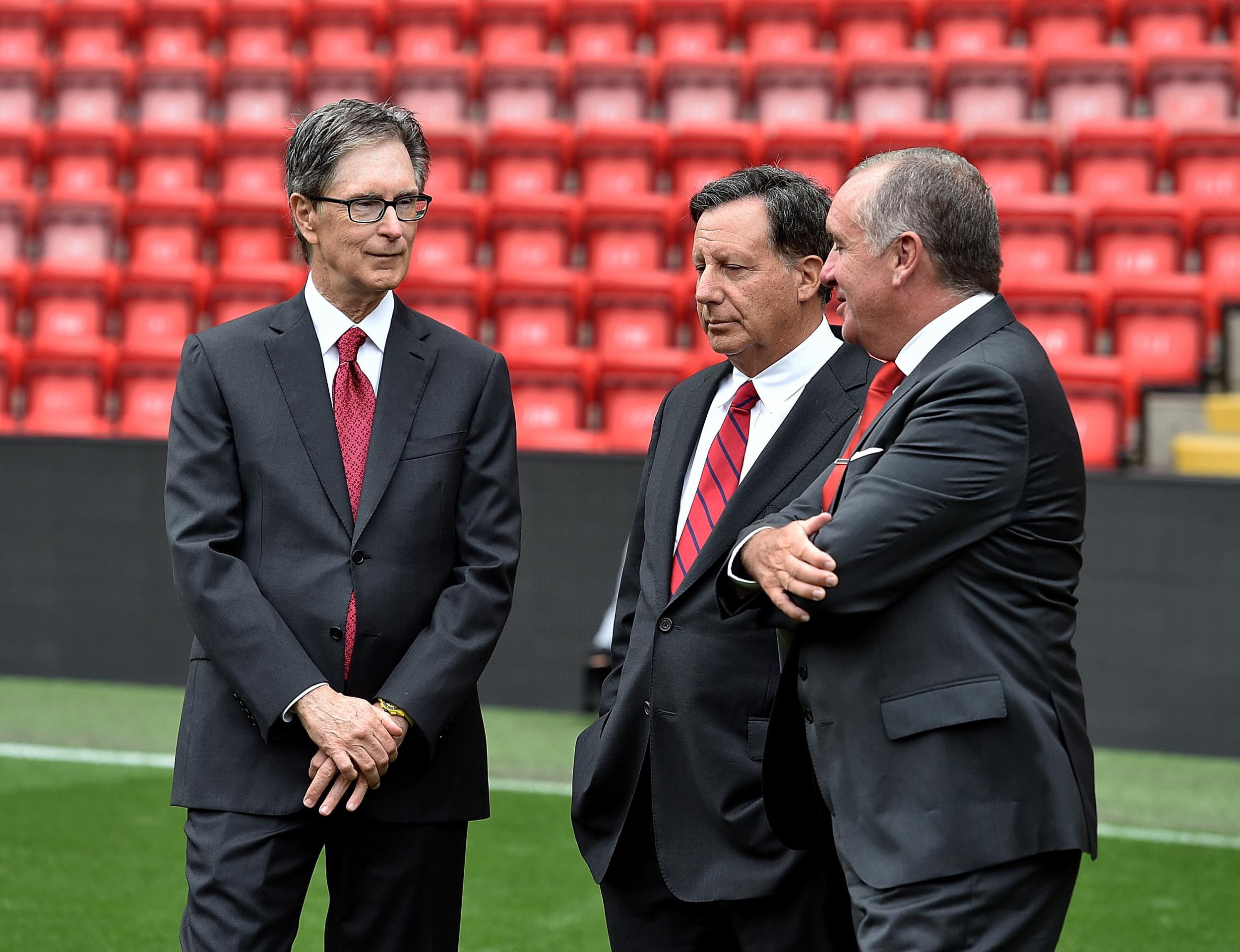 Liverpool's principal owner John Henry (left) at Anfield