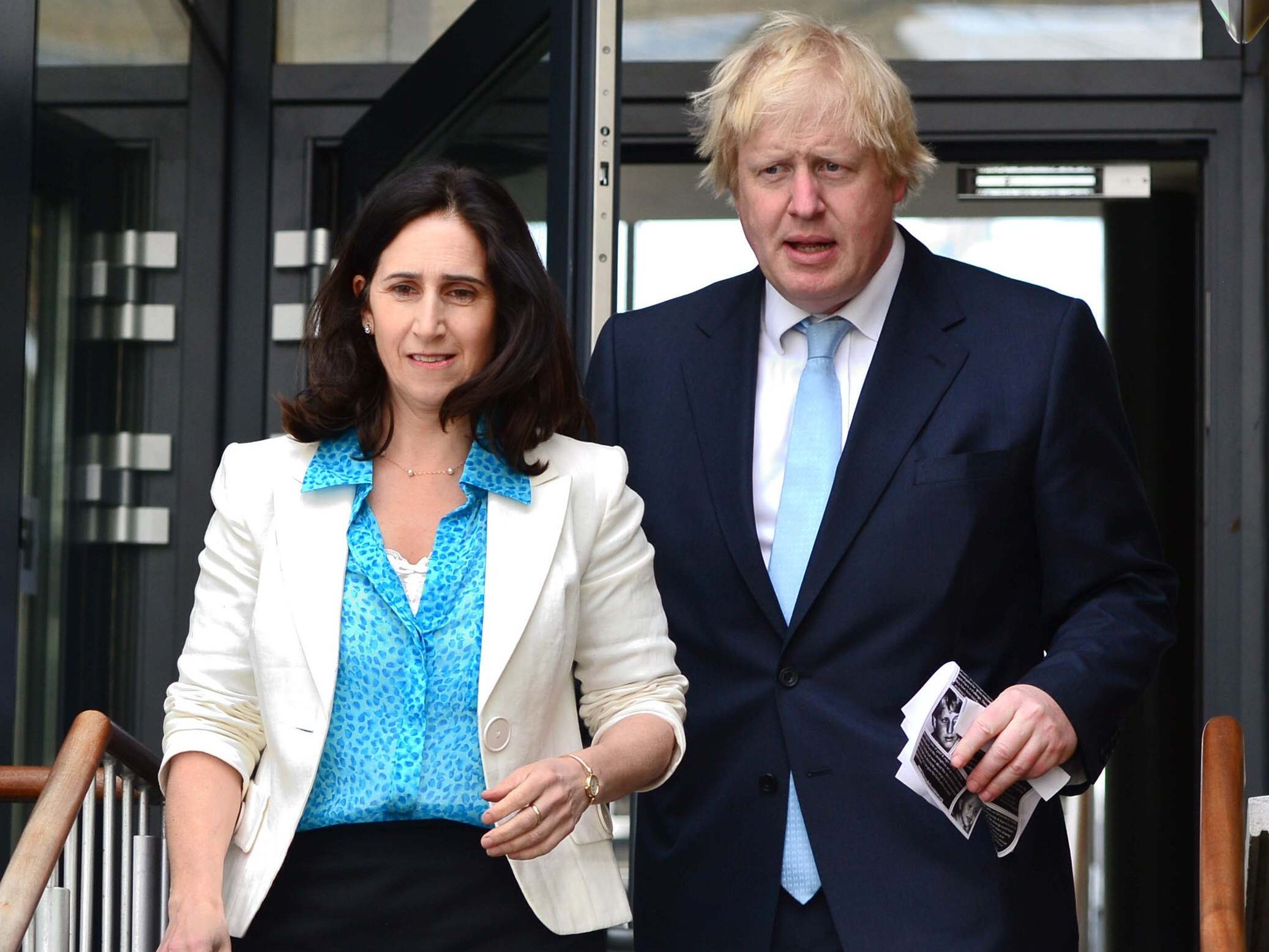 Boris Johnson with his second wife Marina Wheeler in 2015