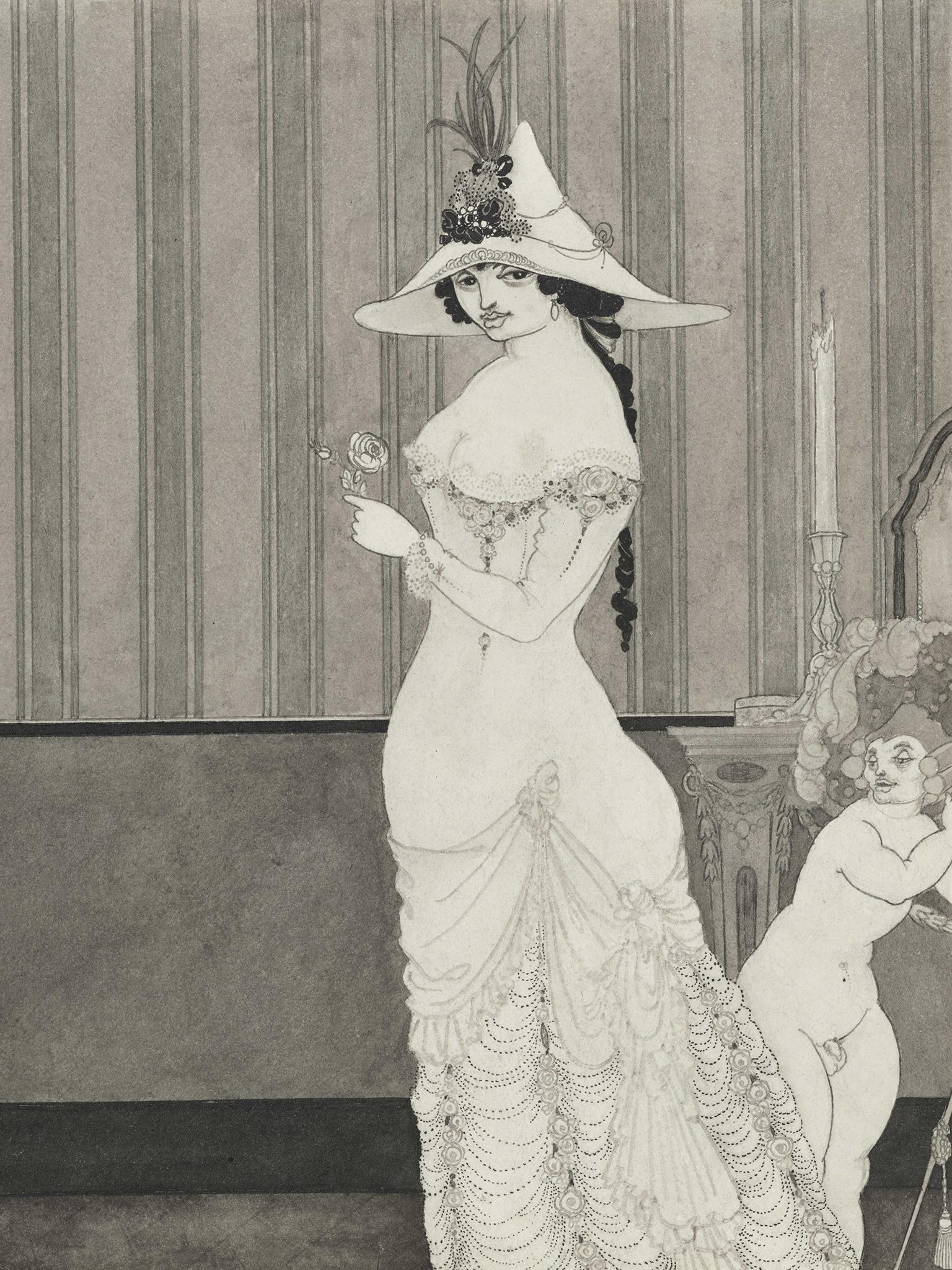 ‘The Lady with the Rose’: Beardsley’s drawings were not only grotesque, but highly sexualised, with bare-chested women and exposed genitals