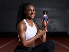 Dina Asher-Smith turned into Barbie doll for International Women's Day