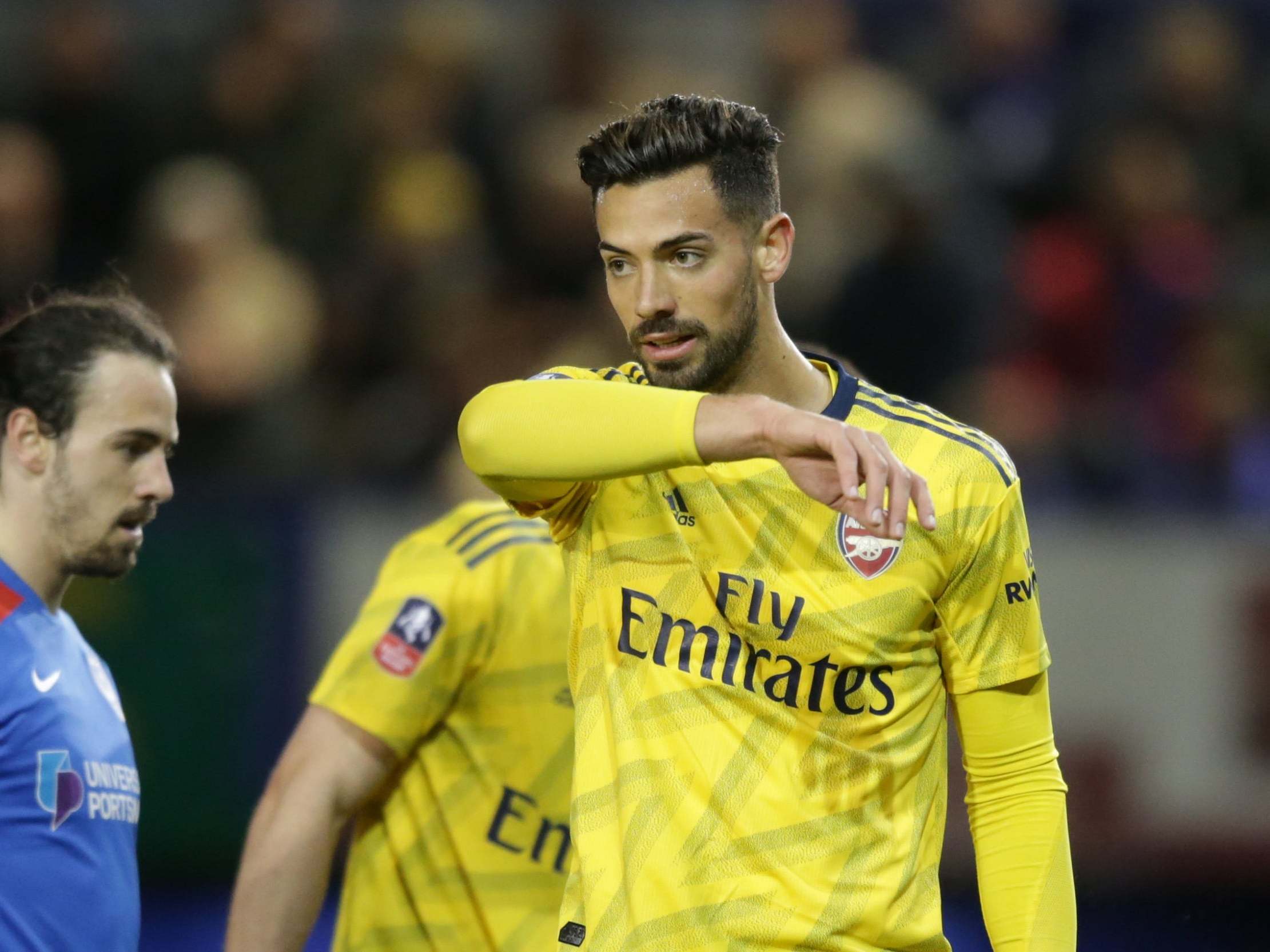 Pablo Mari made his debut for Arsenal against Portsmouth
