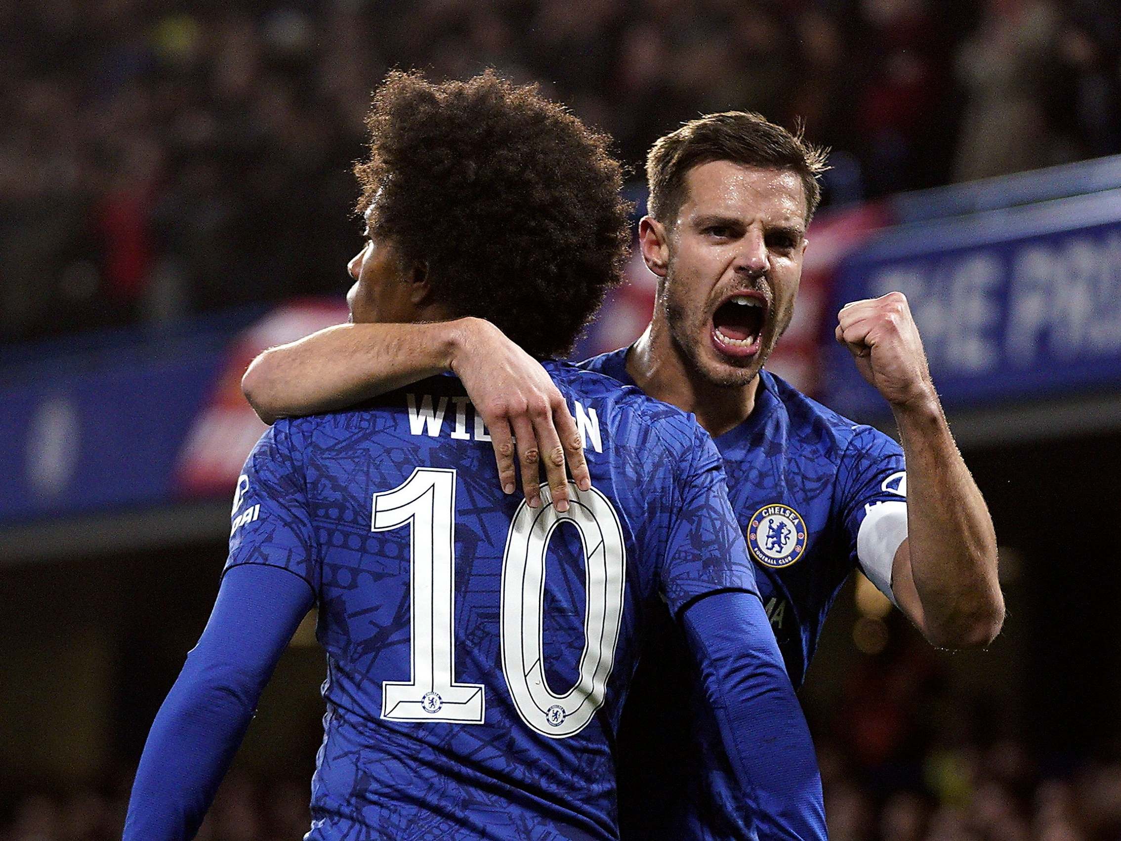 Willian opened the scoring when Adrian spilled his driven effort