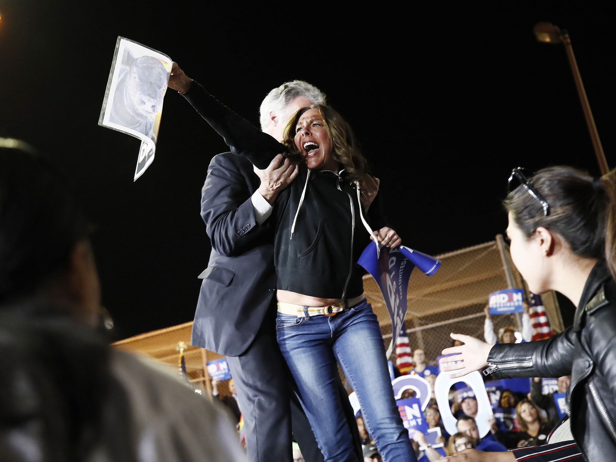 Animal activists stormed Joe Biden’s stage on Super Tuesday