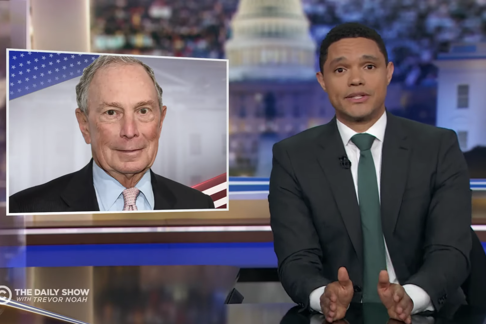 Trevor Noah during Super Tuesday on The Daily Show with Trevor Noah.